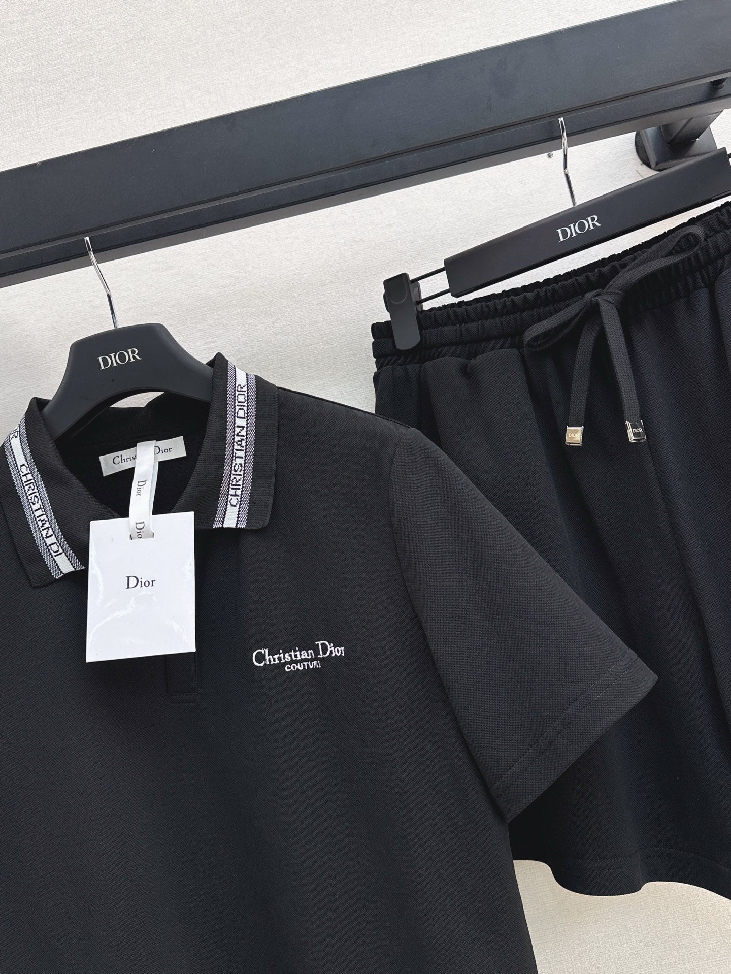 D*r 25ss embroidered polo shirt and shorts suit