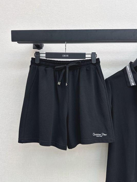 D*r 25ss embroidered polo shirt and shorts suit