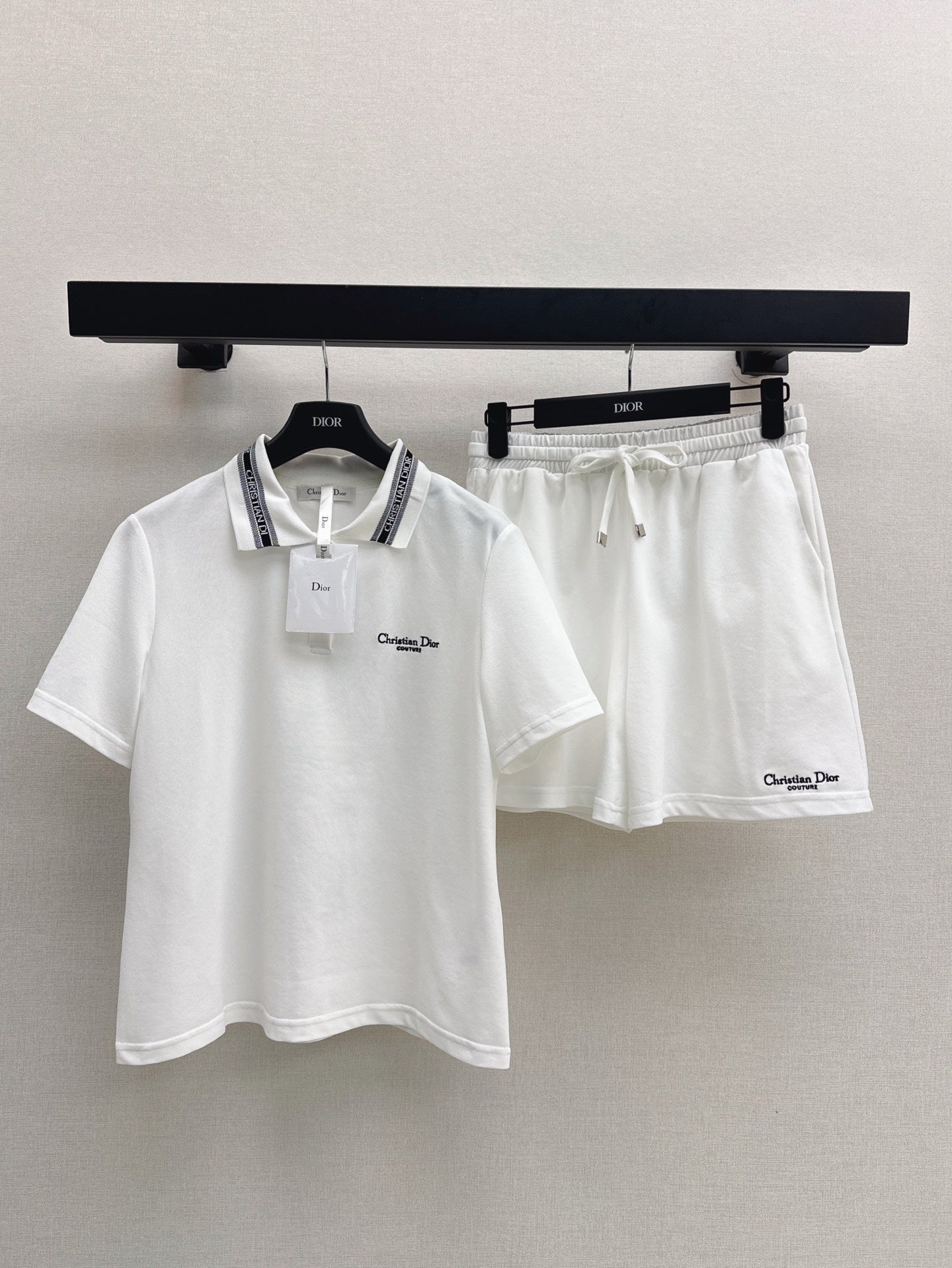 D*r 25ss embroidered polo shirt and shorts suit