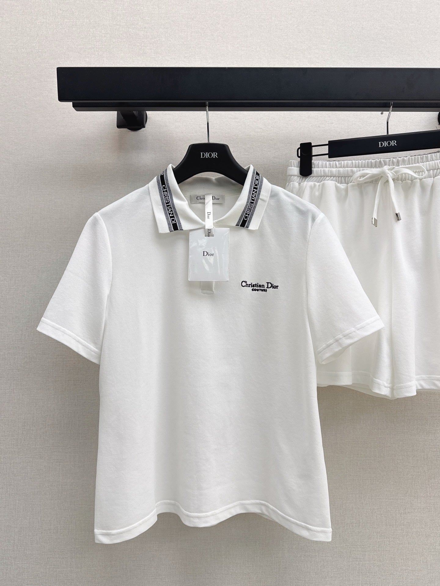 D*r 25ss embroidered polo shirt and shorts suit