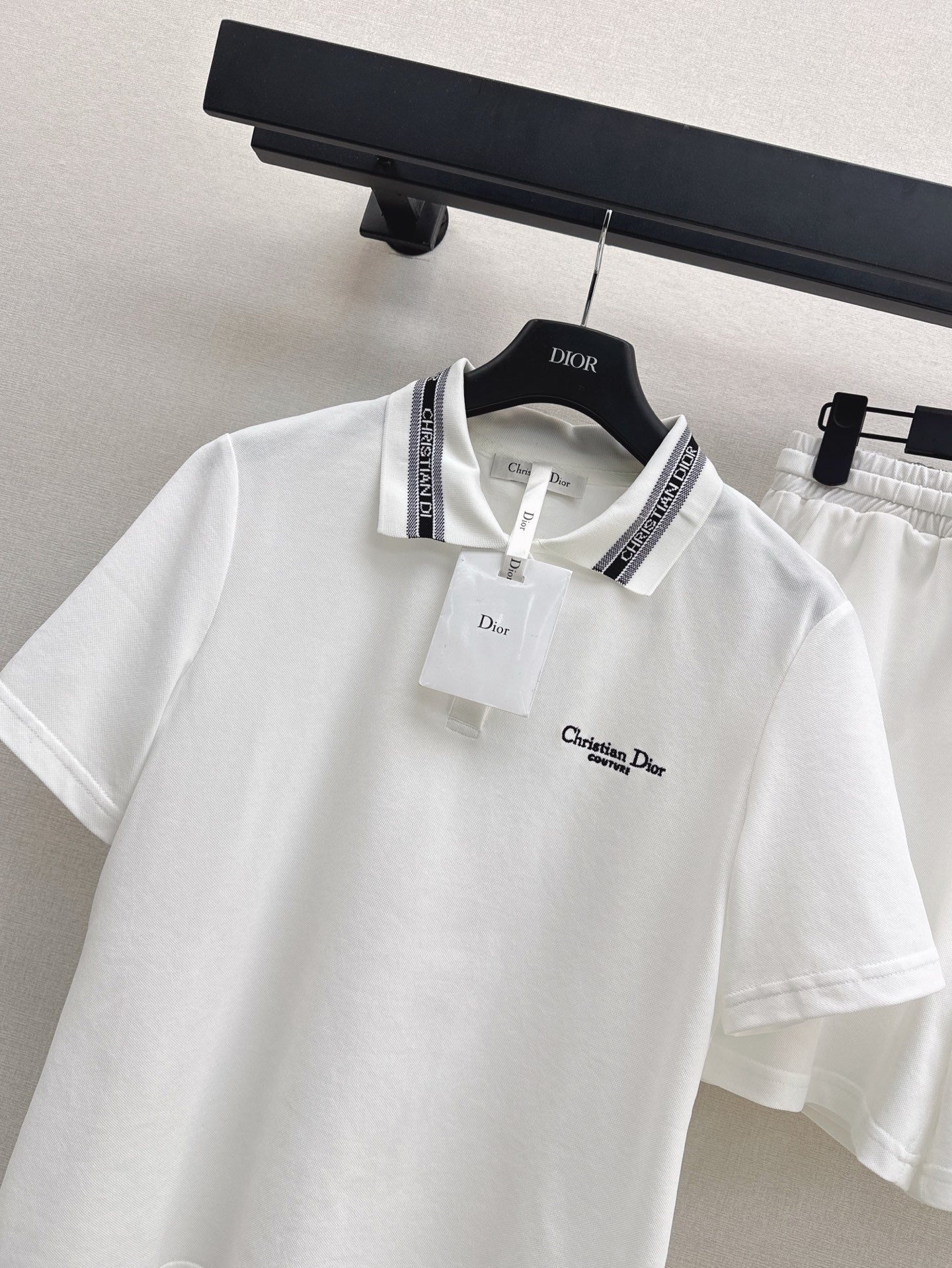 D*r 25ss embroidered polo shirt and shorts suit