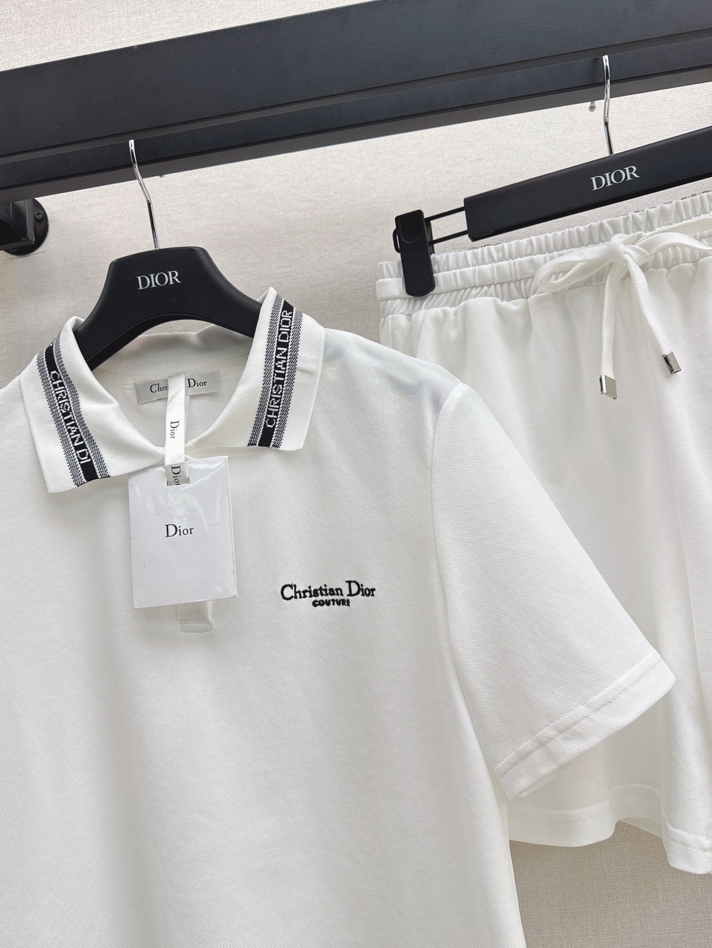 D*r 25ss embroidered polo shirt and shorts suit