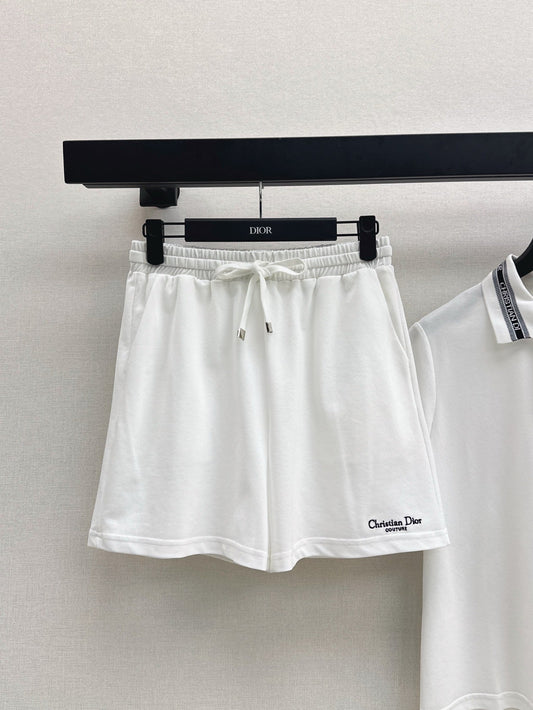 D*r 25ss embroidered polo shirt and shorts suit