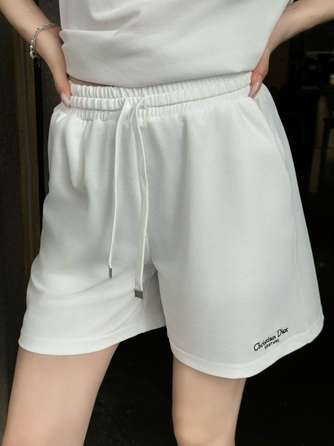 D*r 25ss embroidered polo shirt and shorts suit