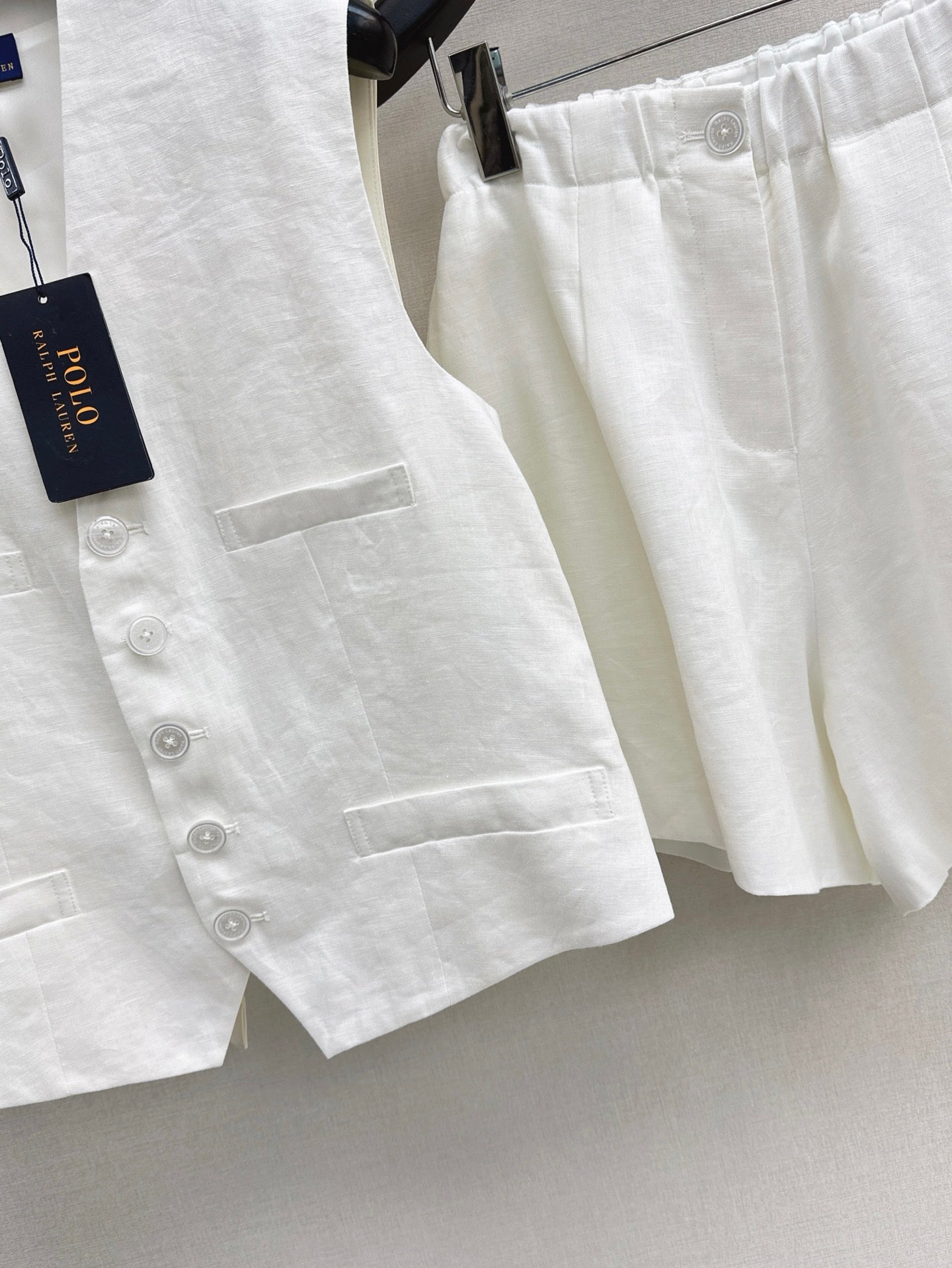 Lor*P 25ss linen vest and short suit