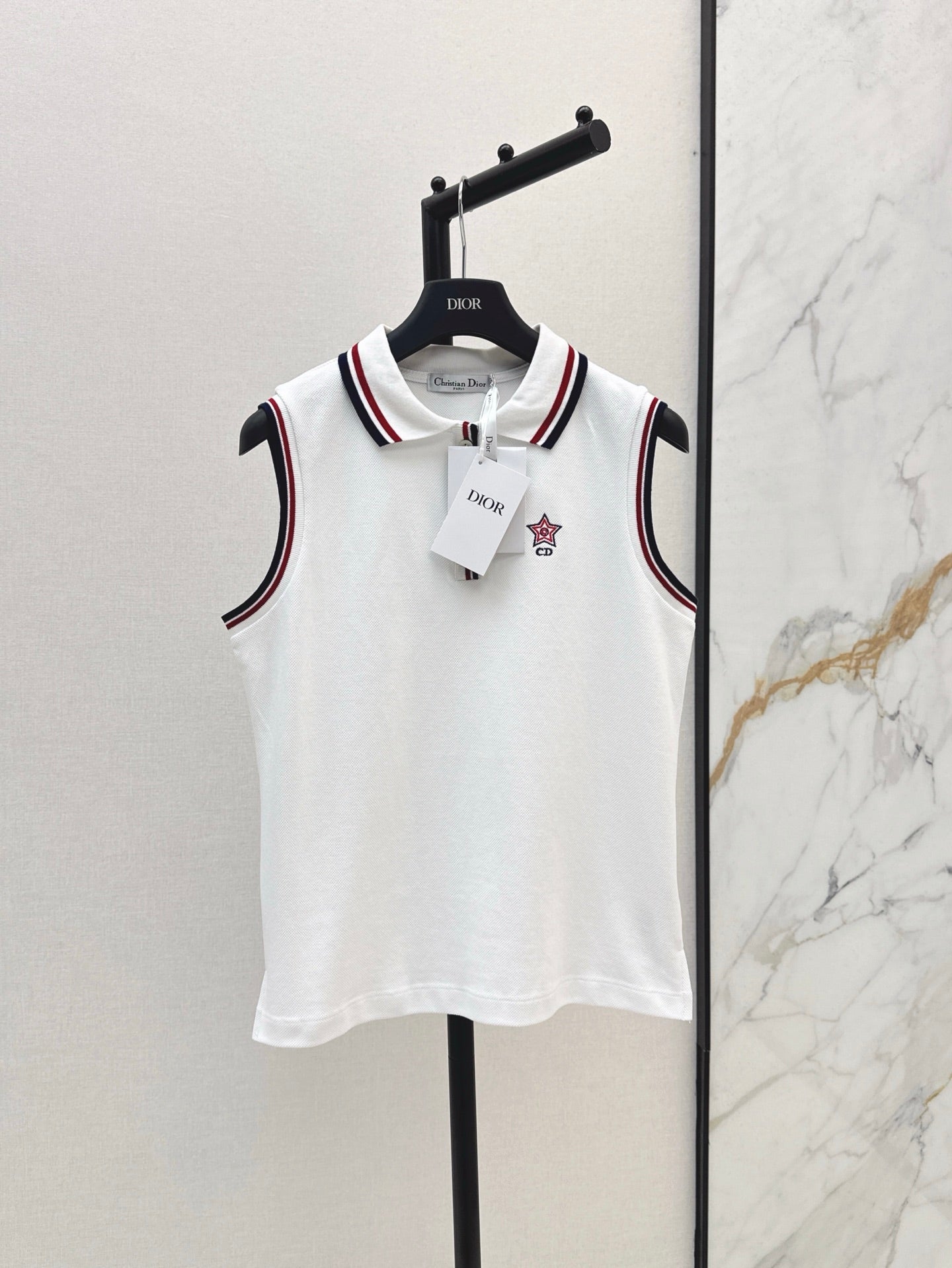 D*r 25ss embroidered jersey vest