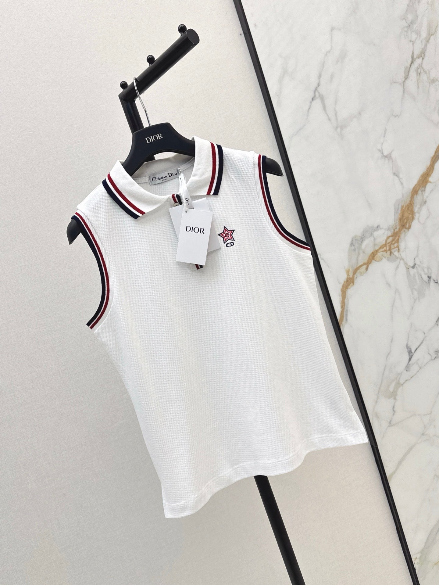 D*r 25ss embroidered jersey vest