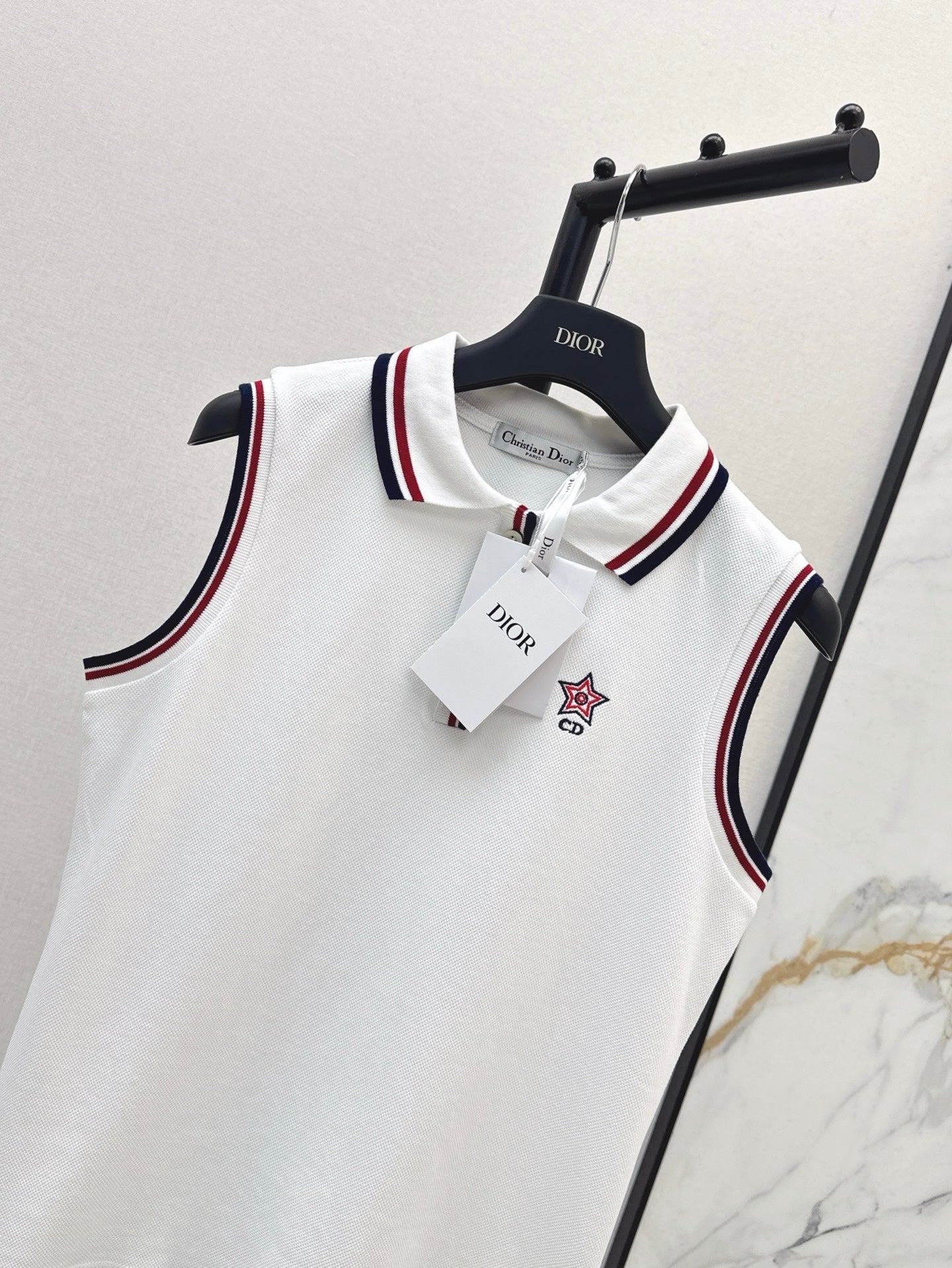 D*r 25ss embroidered jersey vest