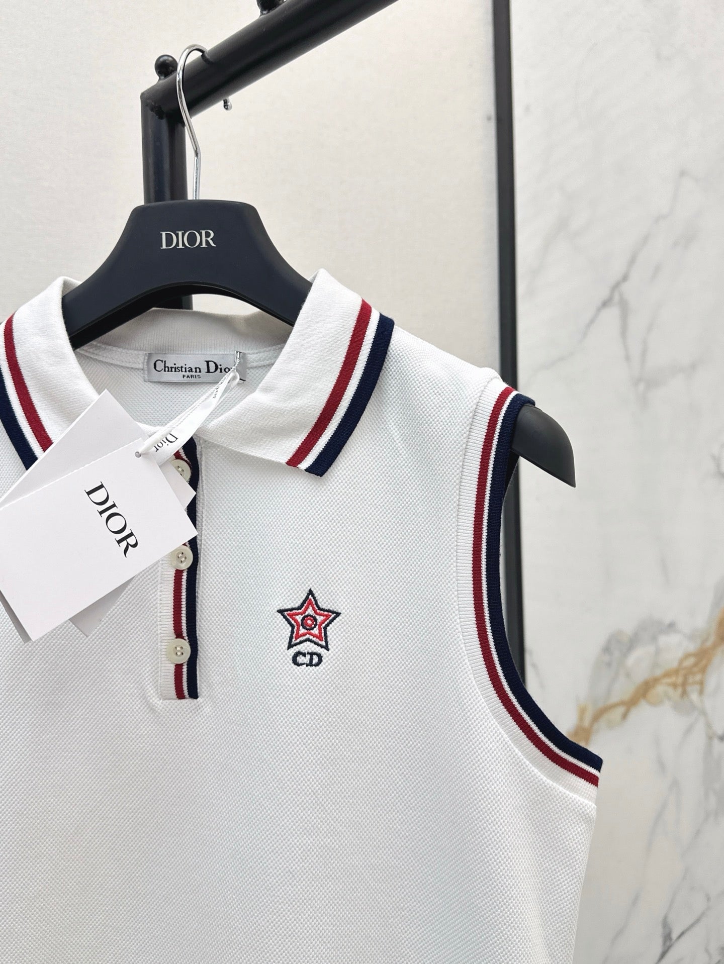 D*r 25ss embroidered jersey vest