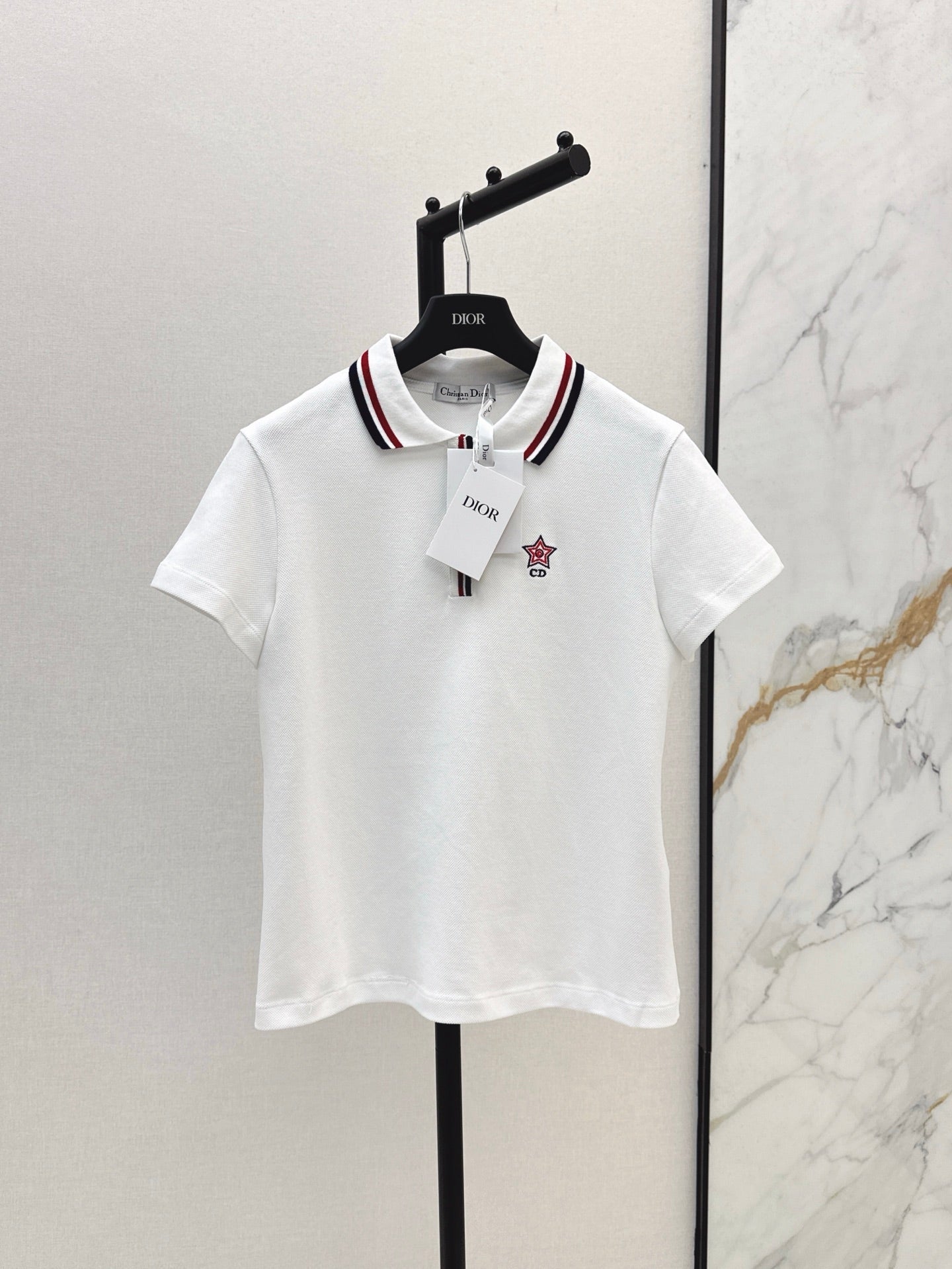 D*r 25ss three-tone embroidered polo shirt