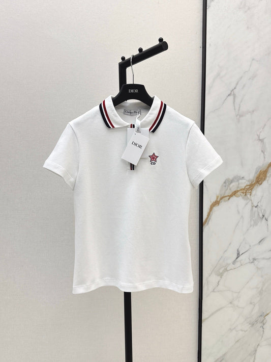 D*r 25ss three-tone embroidered polo shirt