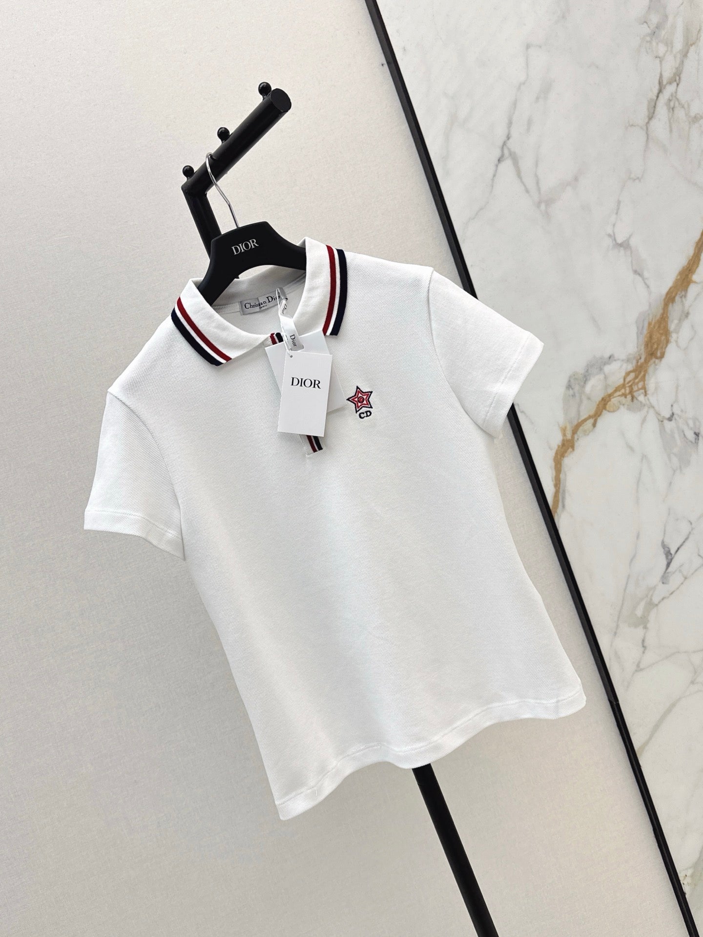 D*r 25ss three-tone embroidered polo shirt