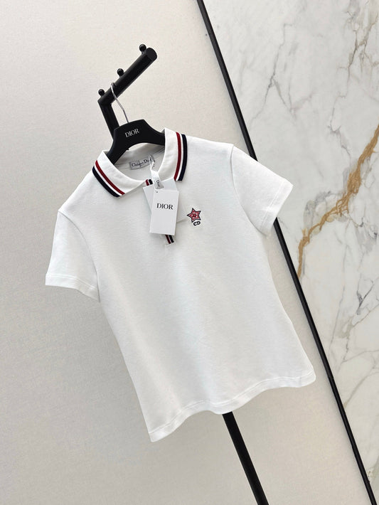 D*r 25ss three-tone embroidered polo shirt