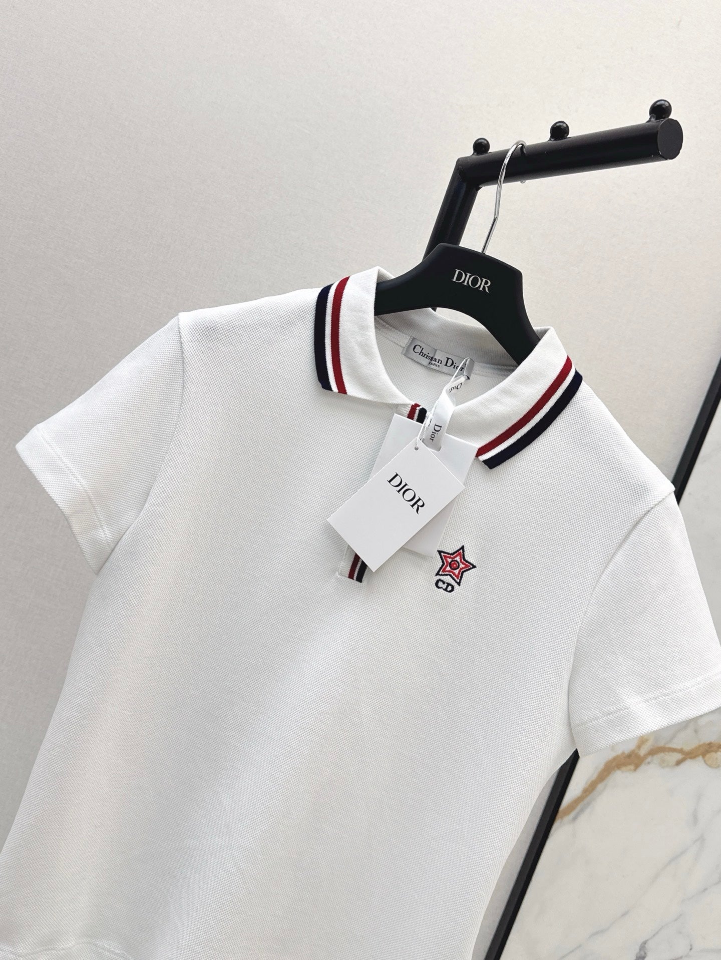 D*r 25ss three-tone embroidered polo shirt