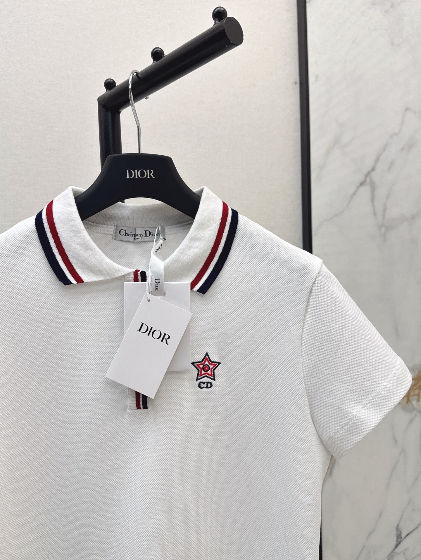 D*r 25ss three-tone embroidered polo shirt