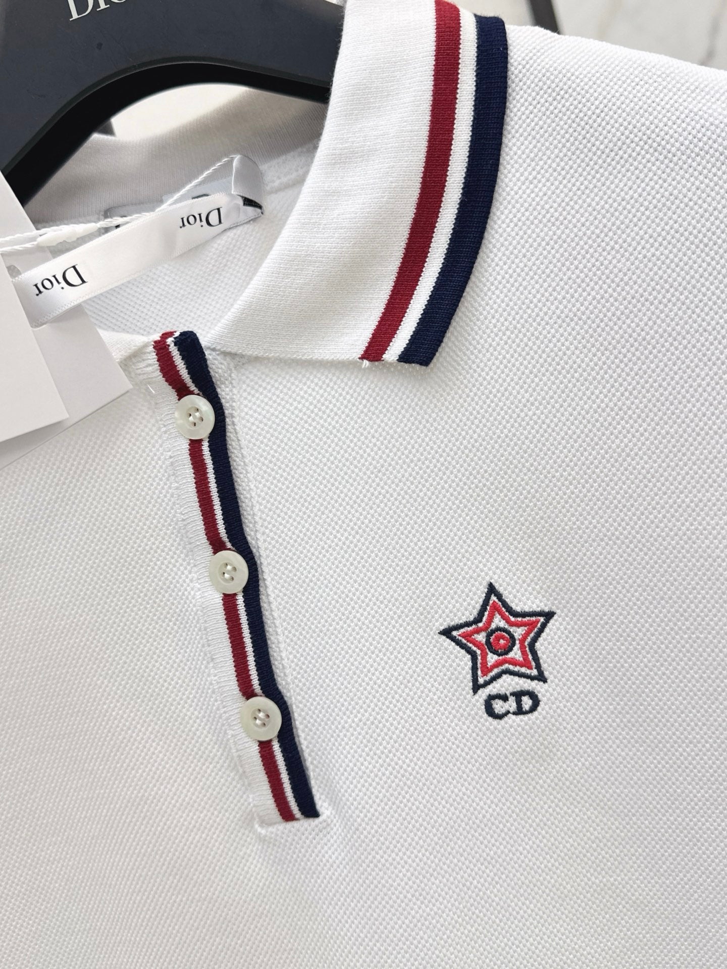 D*r 25ss three-tone embroidered polo shirt