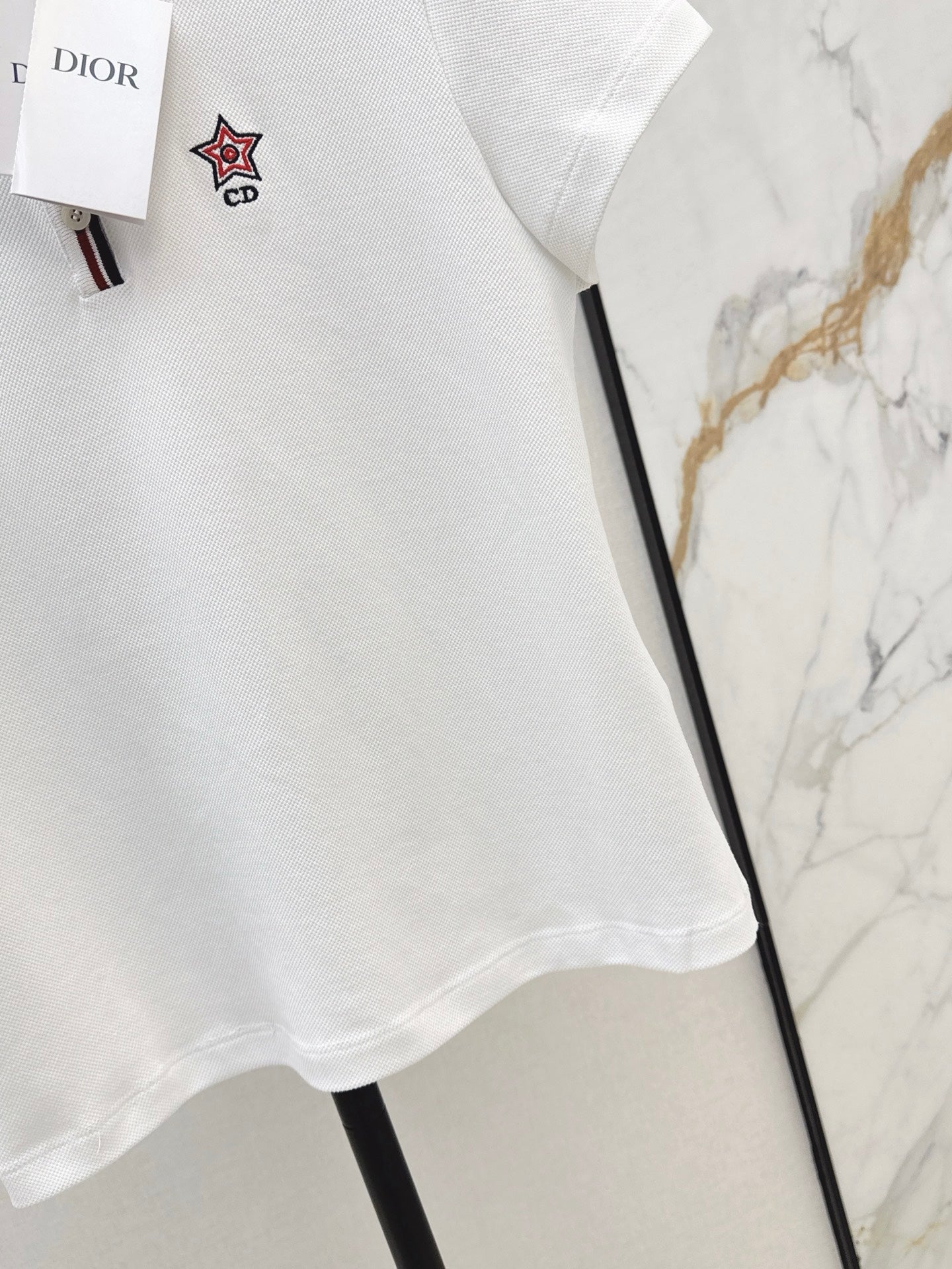 D*r 25ss three-tone embroidered polo shirt