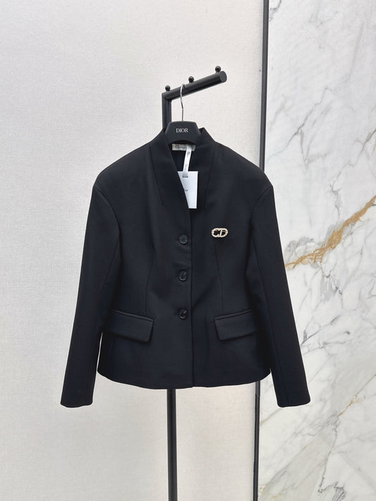 D*r 25ss brooch fitted blazer jacket