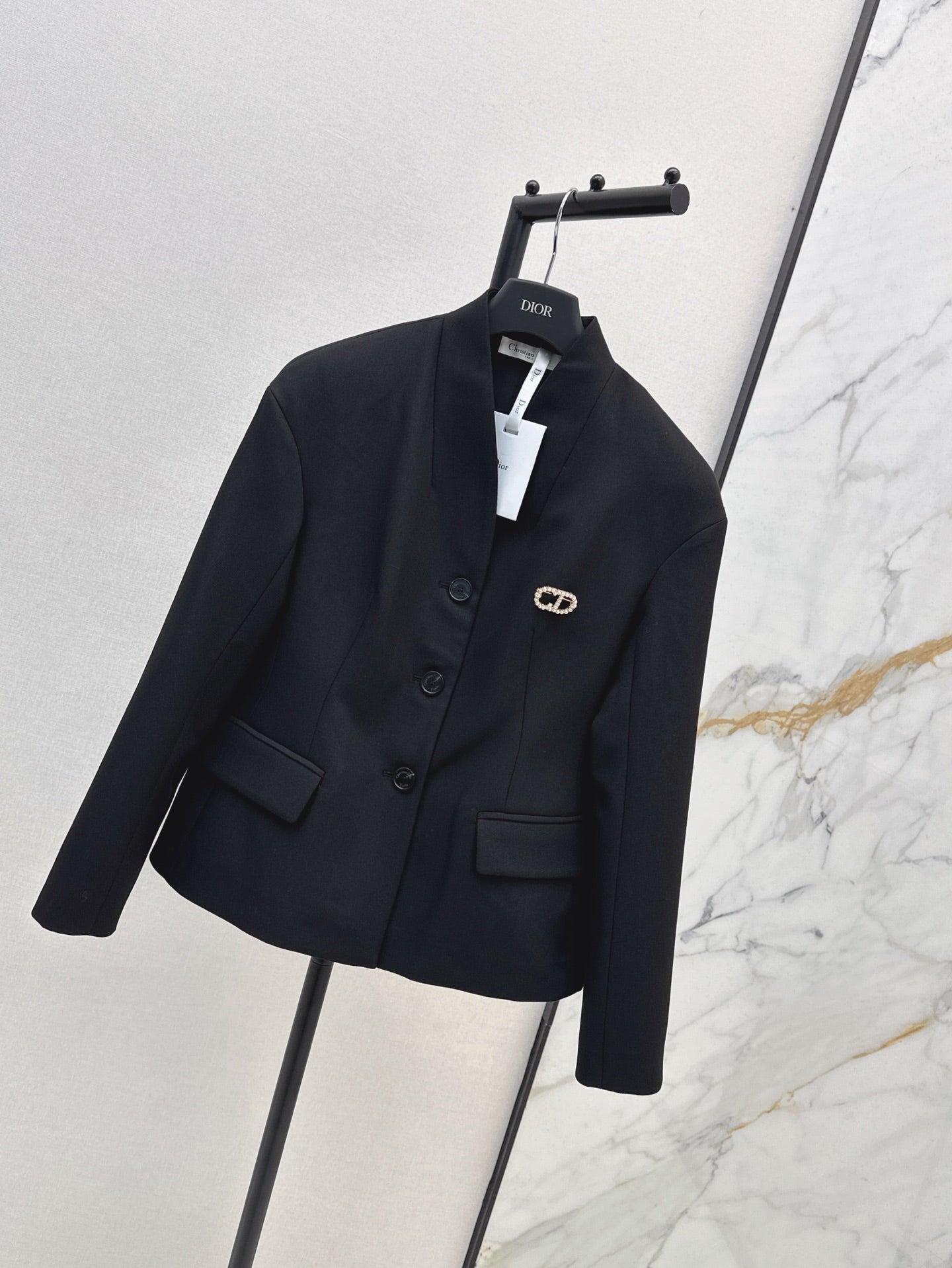 D*r 25ss brooch fitted blazer jacket