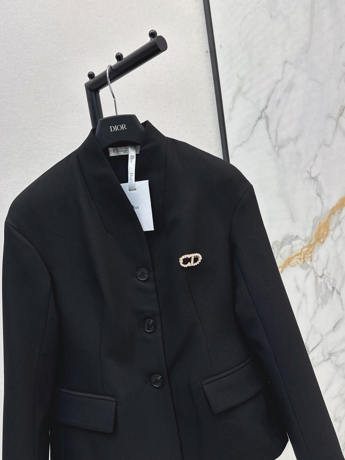 D*r 25ss brooch fitted blazer jacket