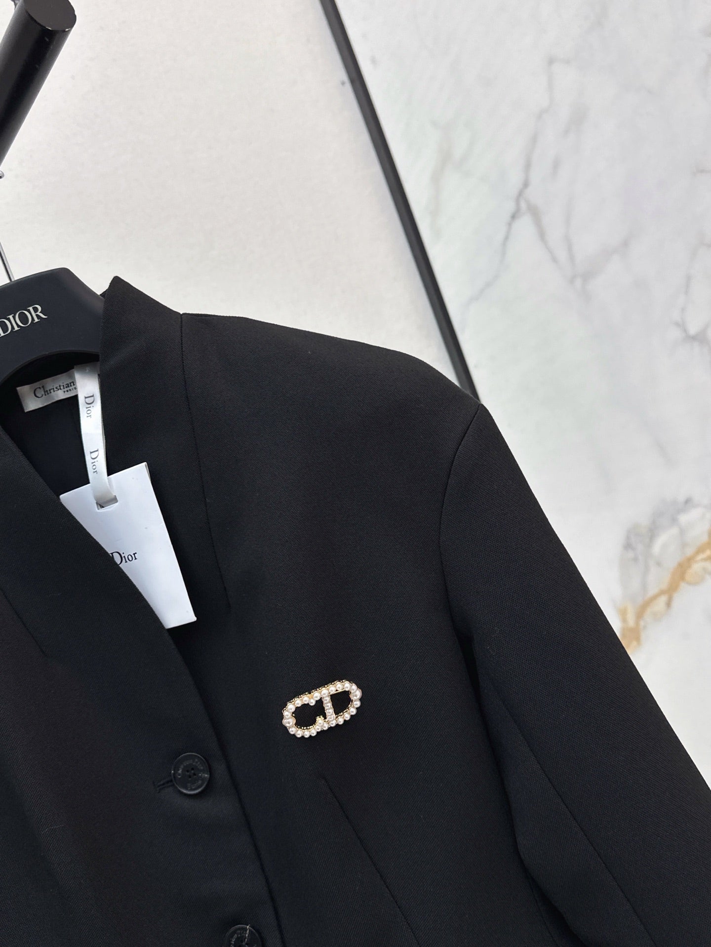 D*r 25ss brooch fitted blazer jacket