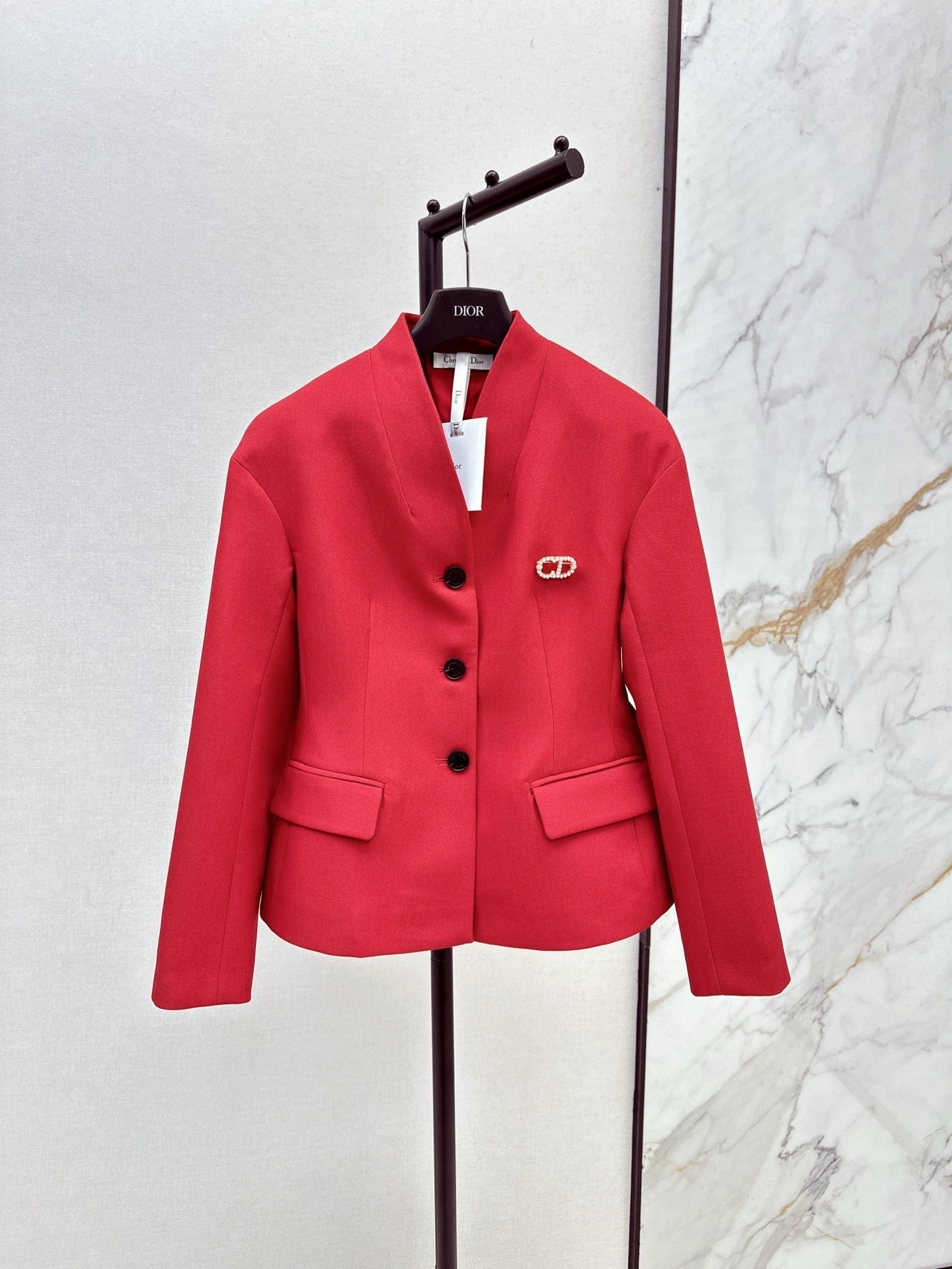 D*r 25ss brooch fitted blazer jacket