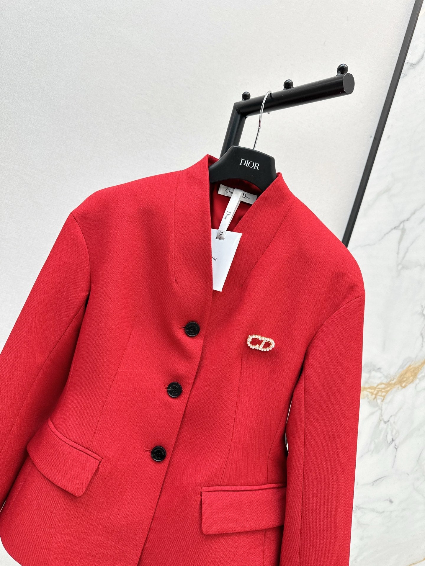 D*r 25ss brooch fitted blazer jacket