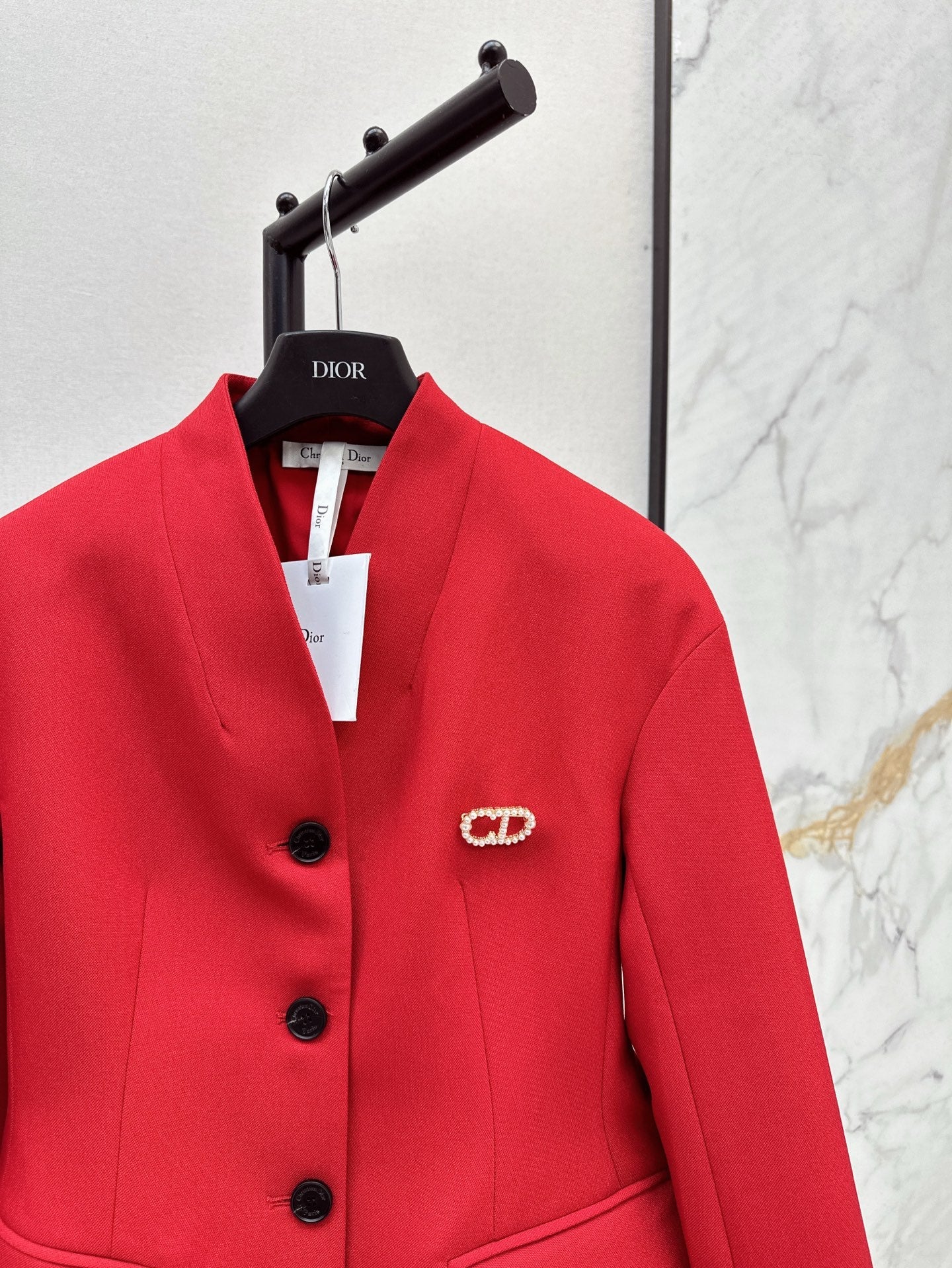 D*r 25ss brooch fitted blazer jacket