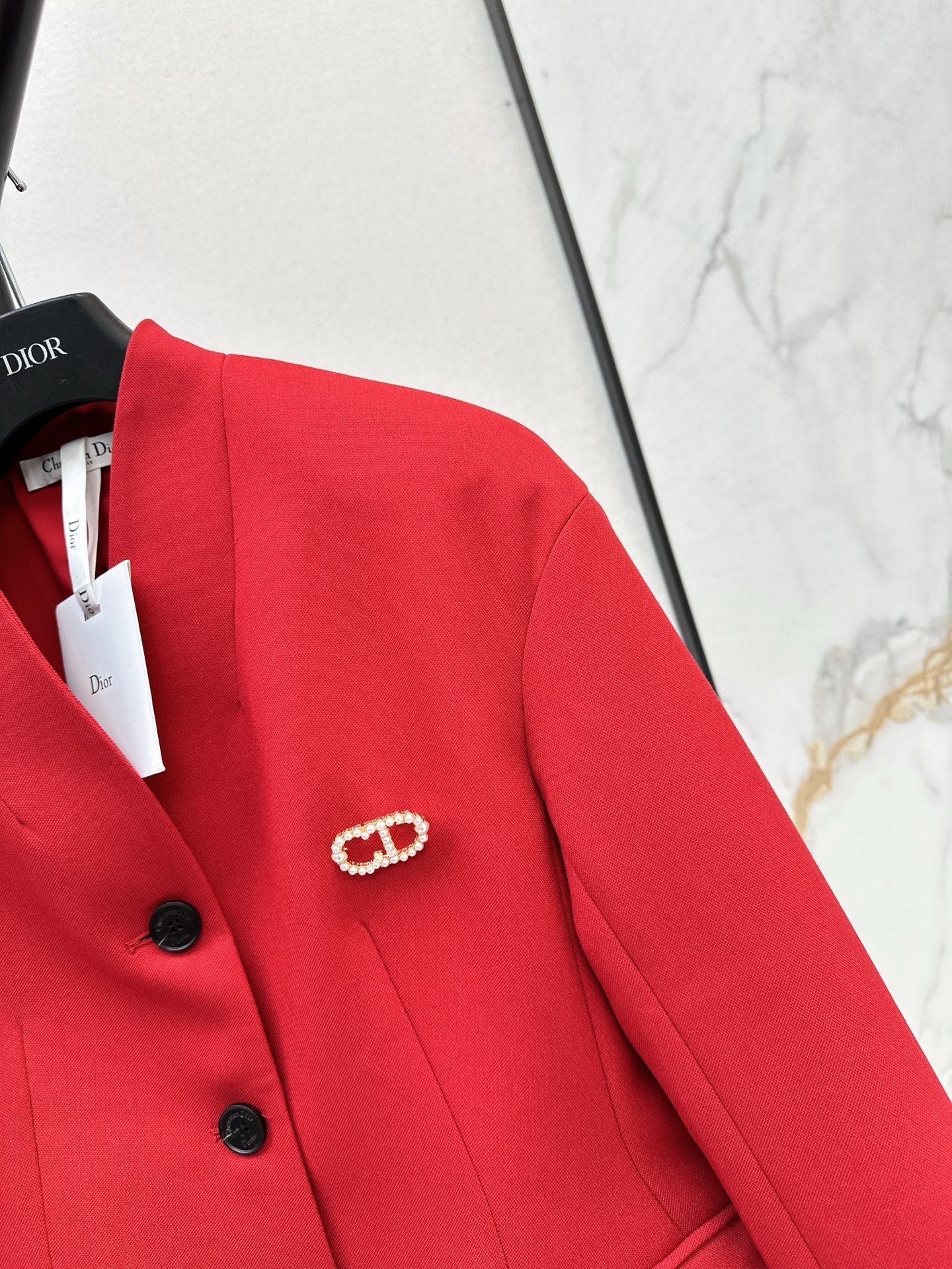 D*r 25ss brooch fitted blazer jacket