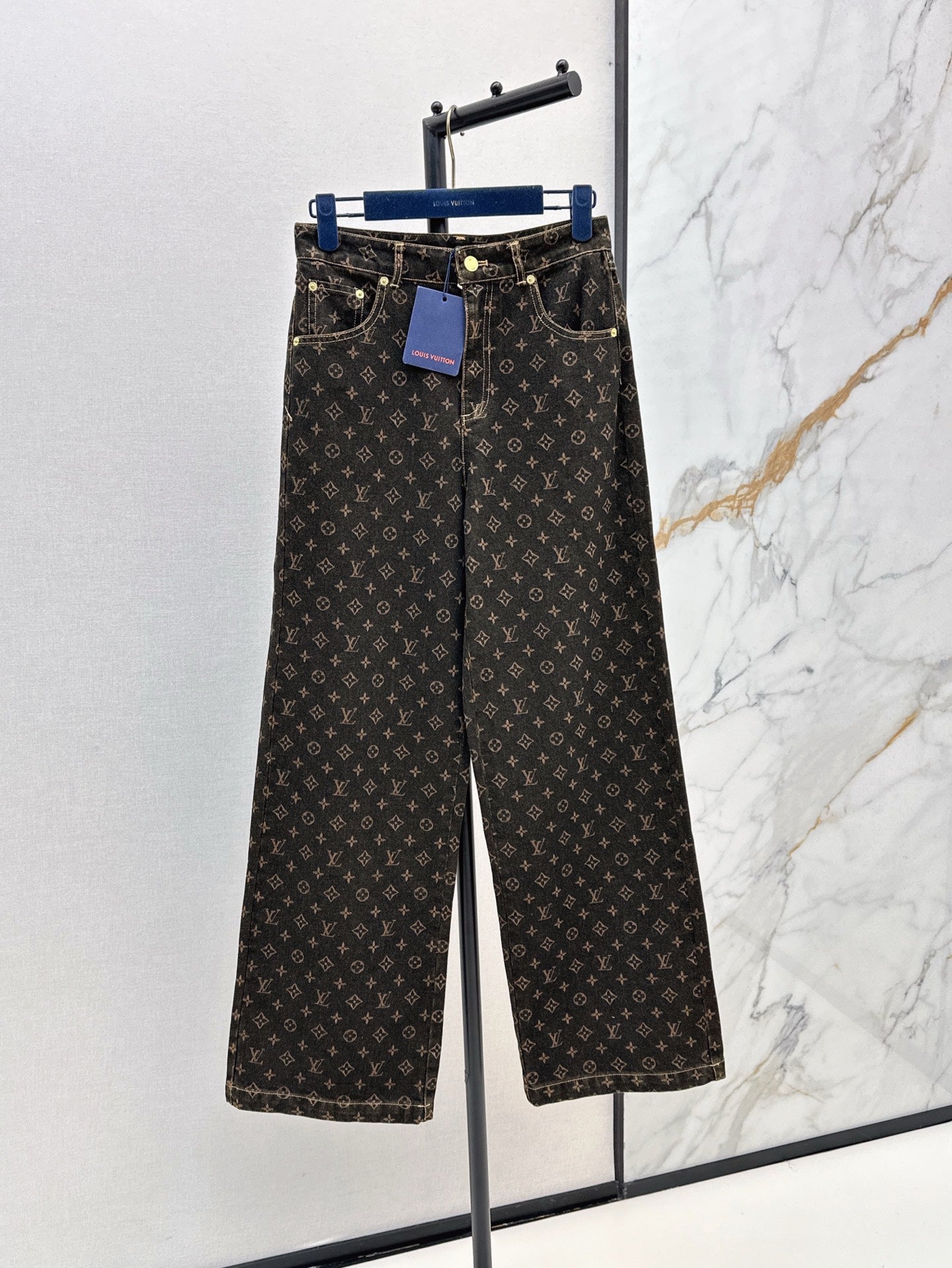 Loui* 25ss monogram straight-cut jeans