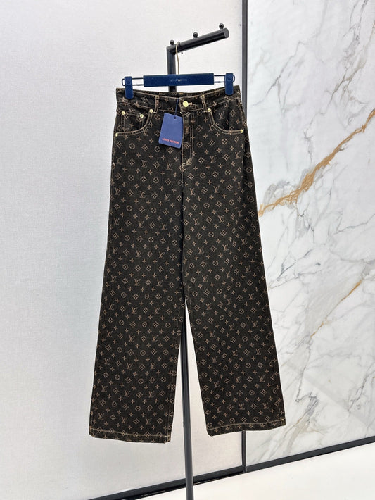 Loui* 25ss monogram straight-cut jeans