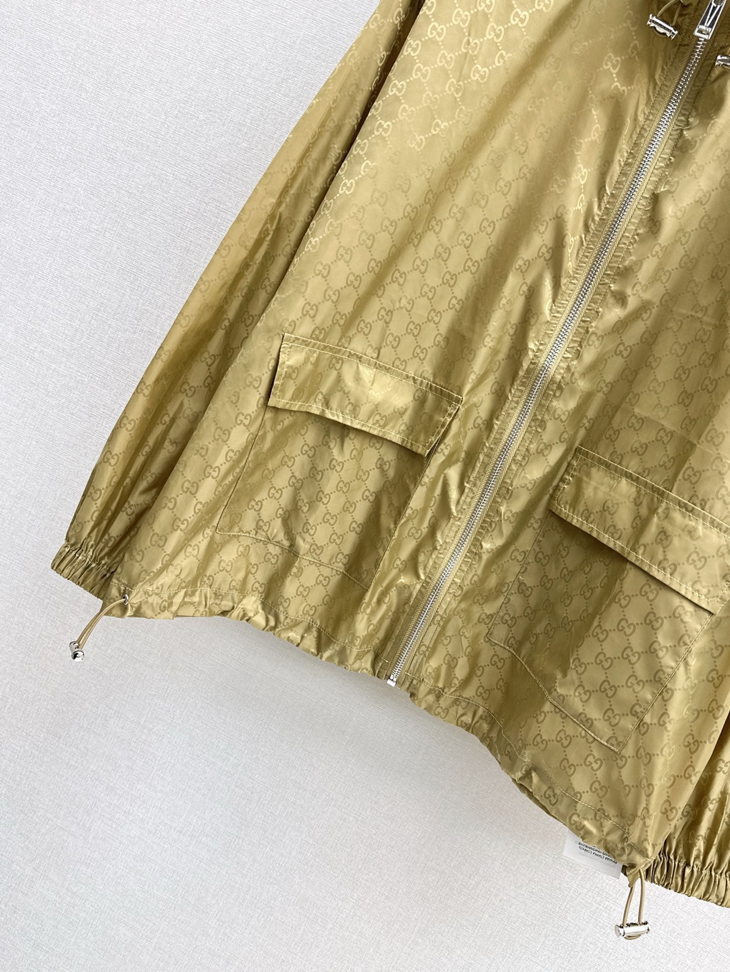 Gu* 25ss GG printed zip jacket and shorts suit