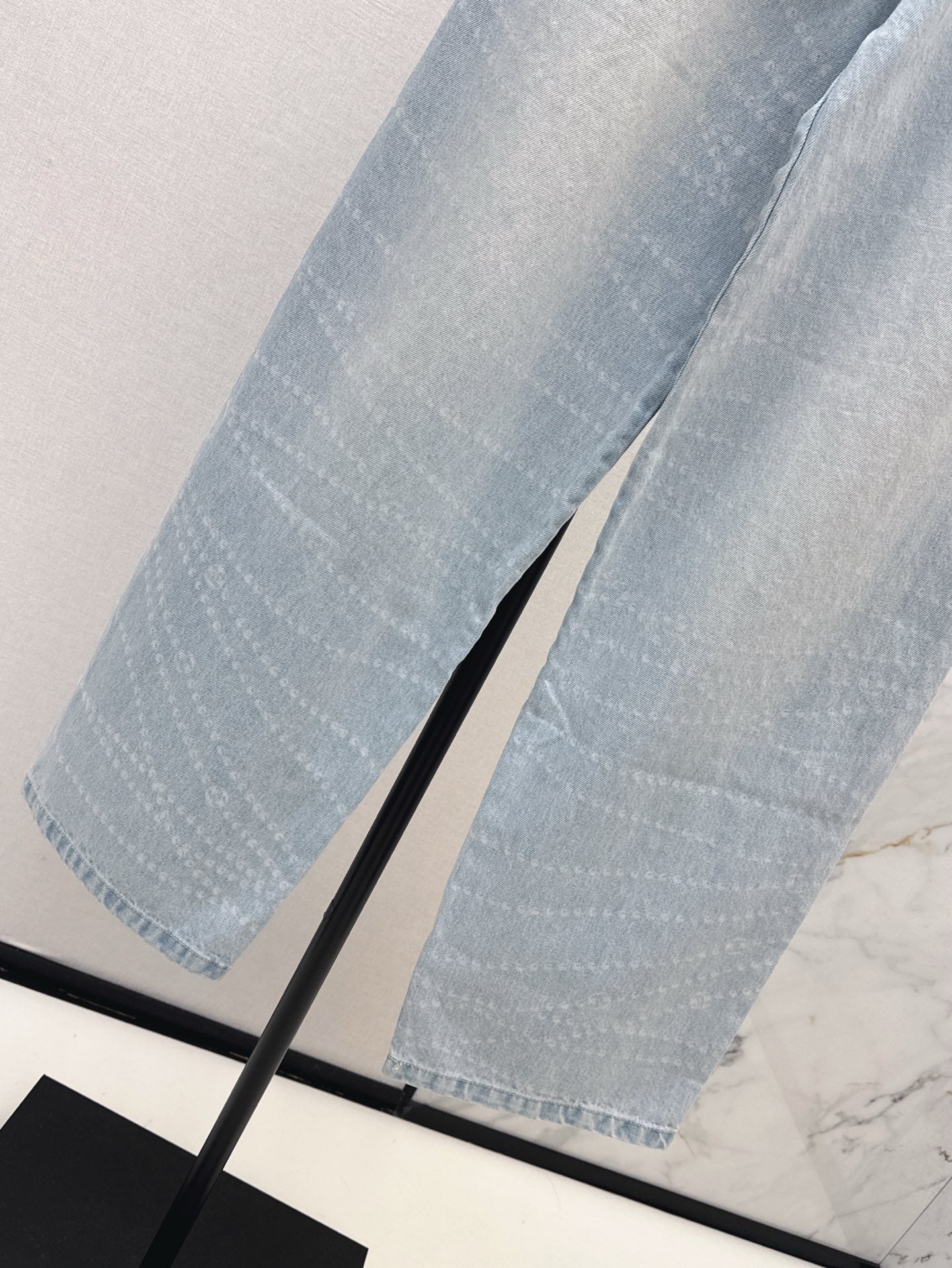 C*nel 25ss printed washed denim pants