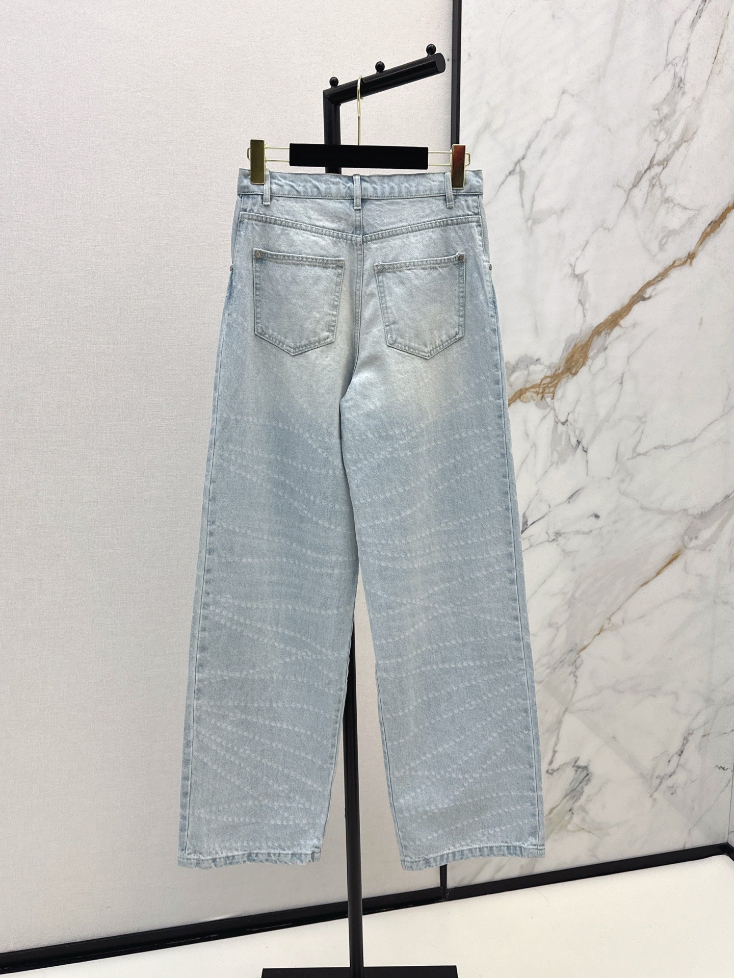 C*nel 25ss printed washed denim pants
