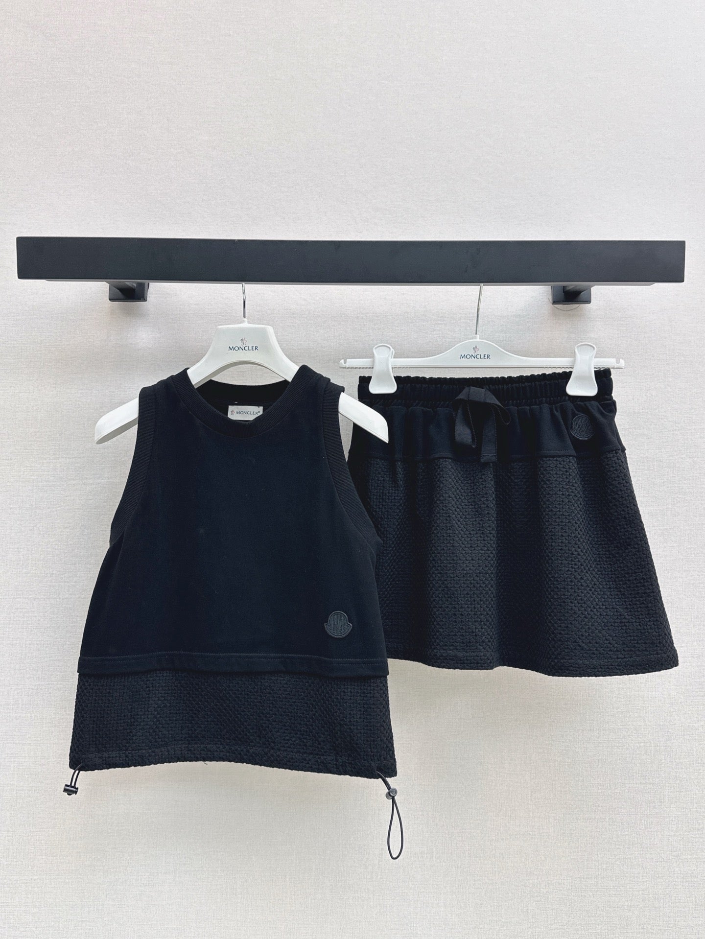 Monc* 25ss mesh vest and miniskirt suit