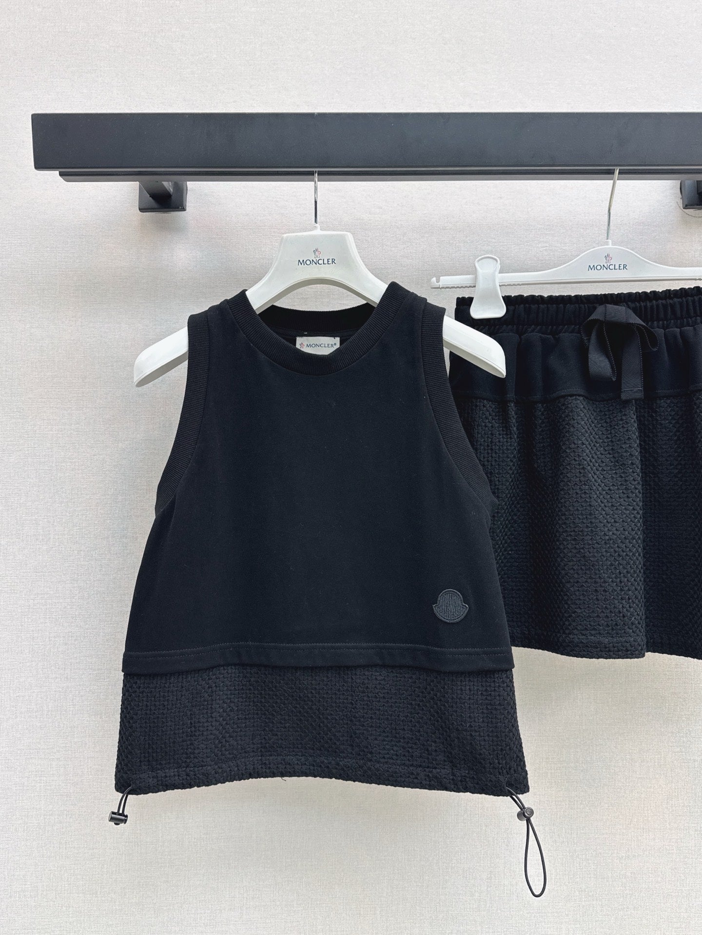 Monc* 25ss mesh vest and miniskirt suit