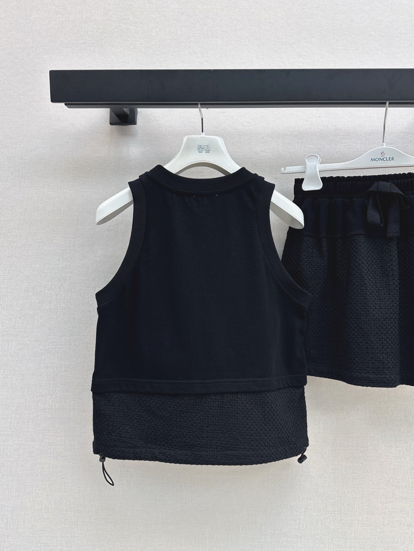 Monc* 25ss mesh vest and miniskirt suit