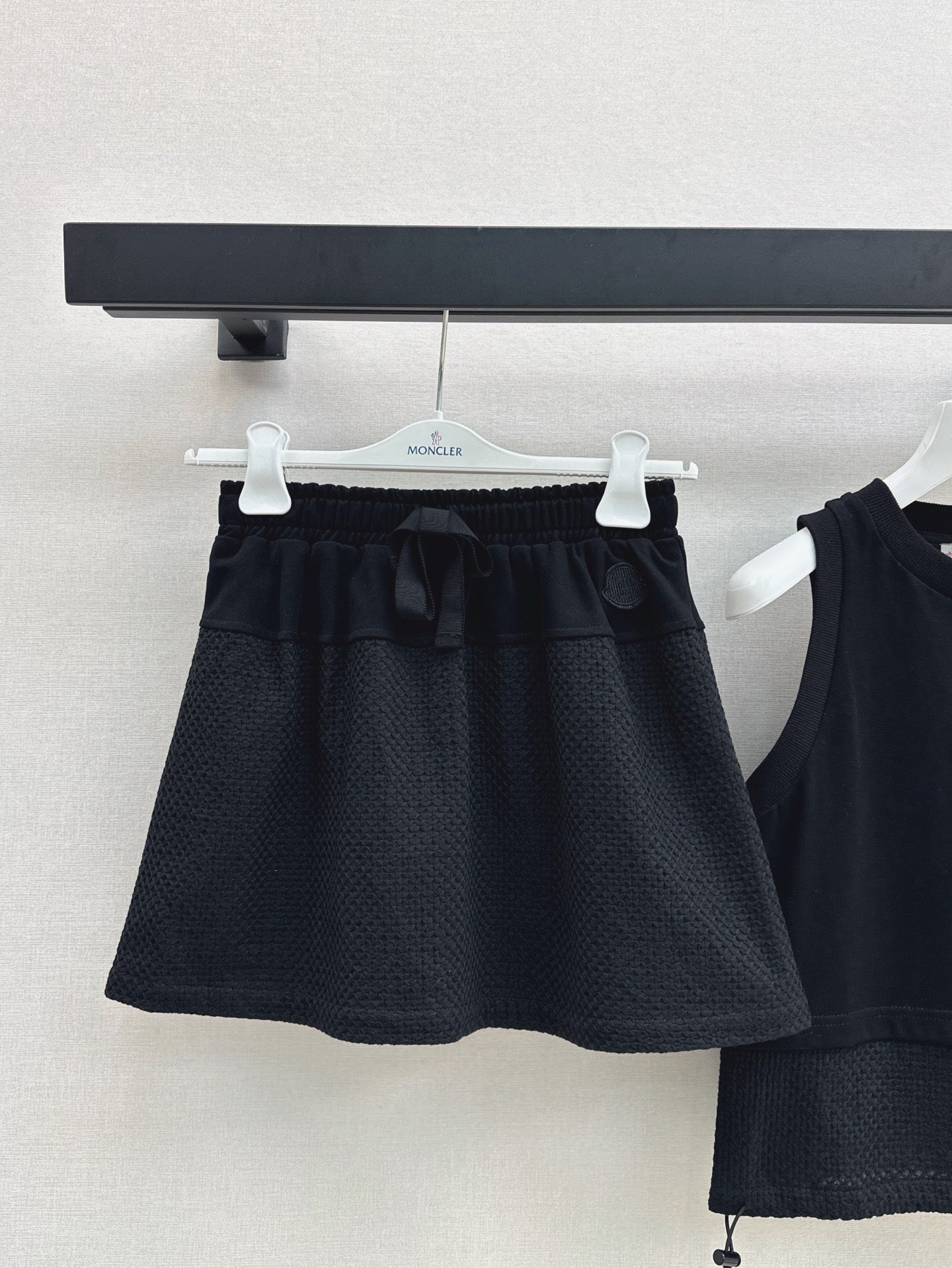 Monc* 25ss mesh vest and miniskirt suit