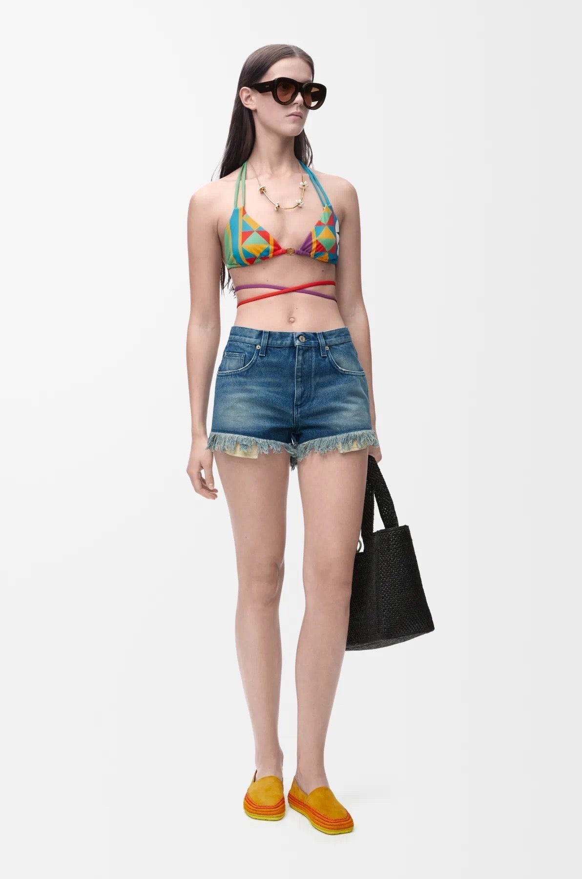 Loe* 25ss anagram denim minishorts