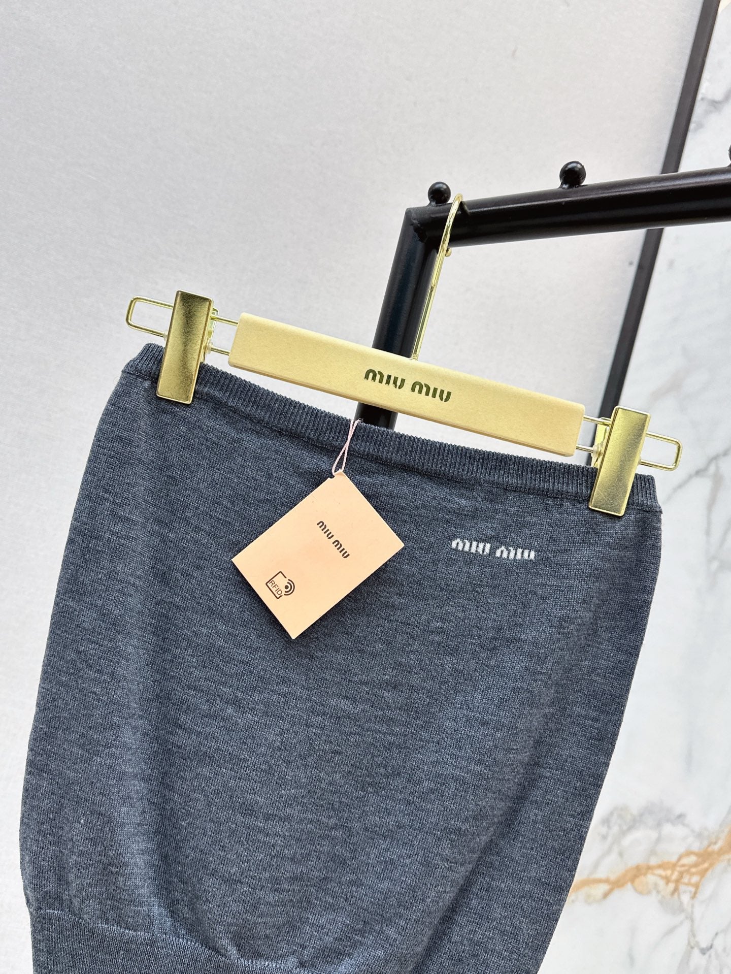 M*u 25ss wool knitted bandeau top