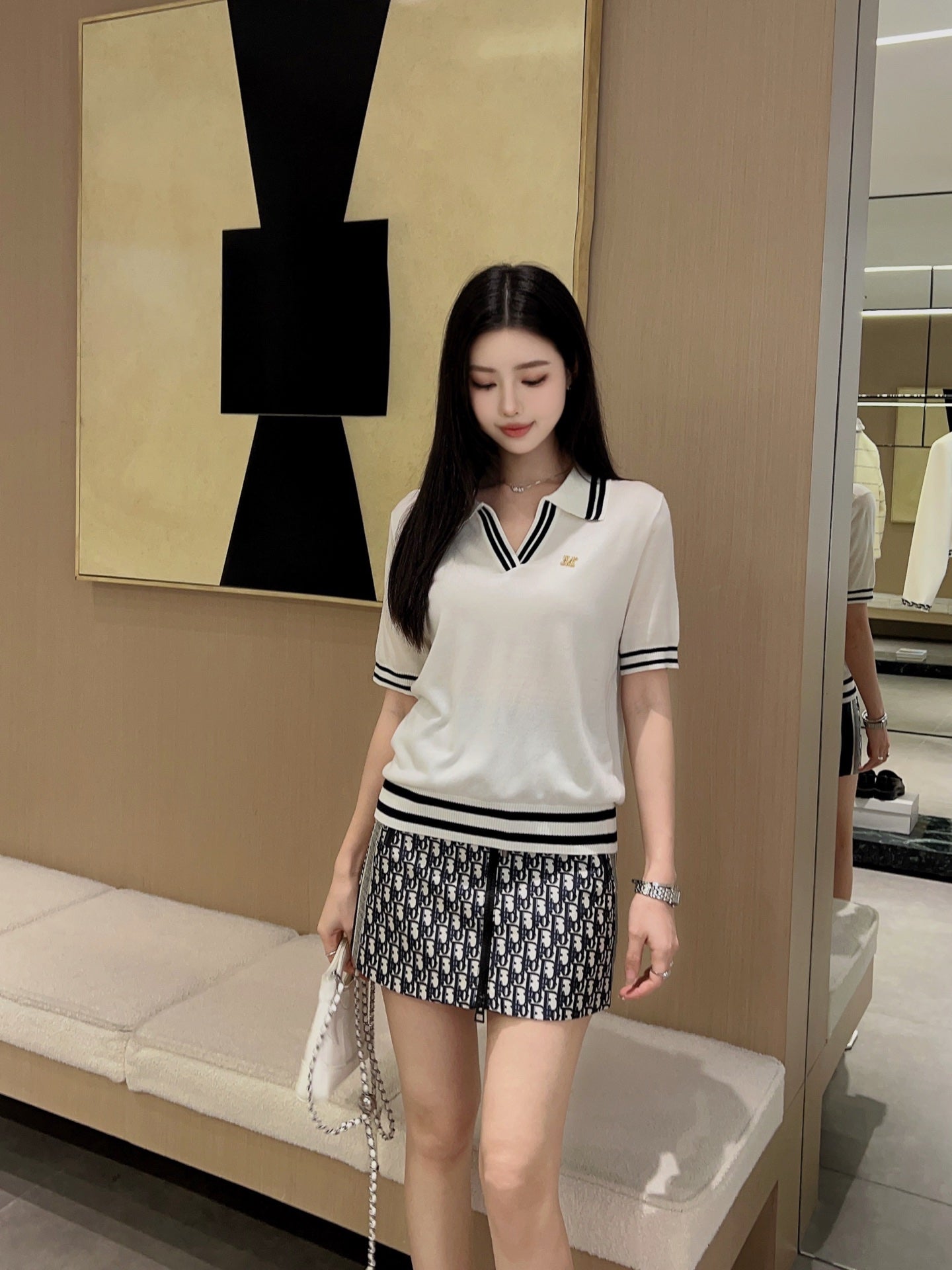 MaxM* 25ss knitted polo shirt