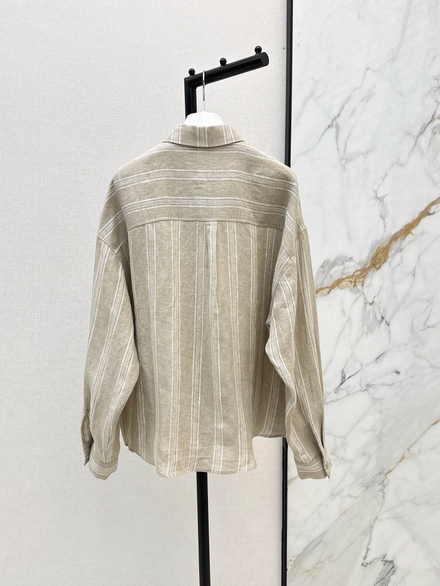 Loe* 25ss linen striped shirt