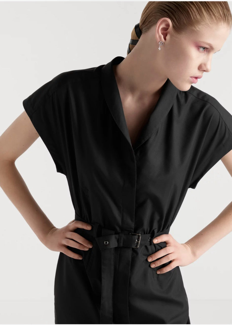 D*r 25ss V-neck mid-length dress