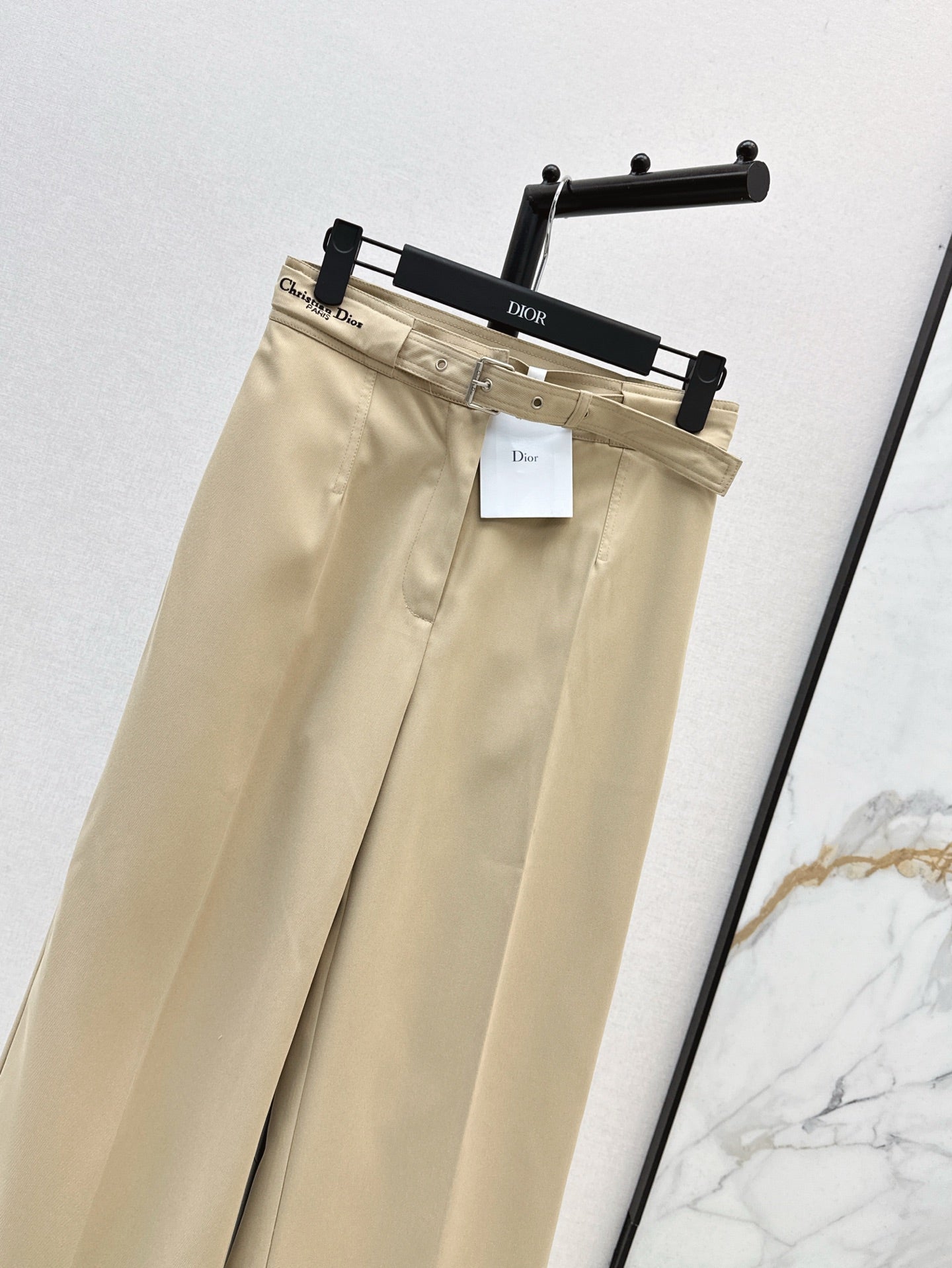 D*r 25ss belted straight-cut pants