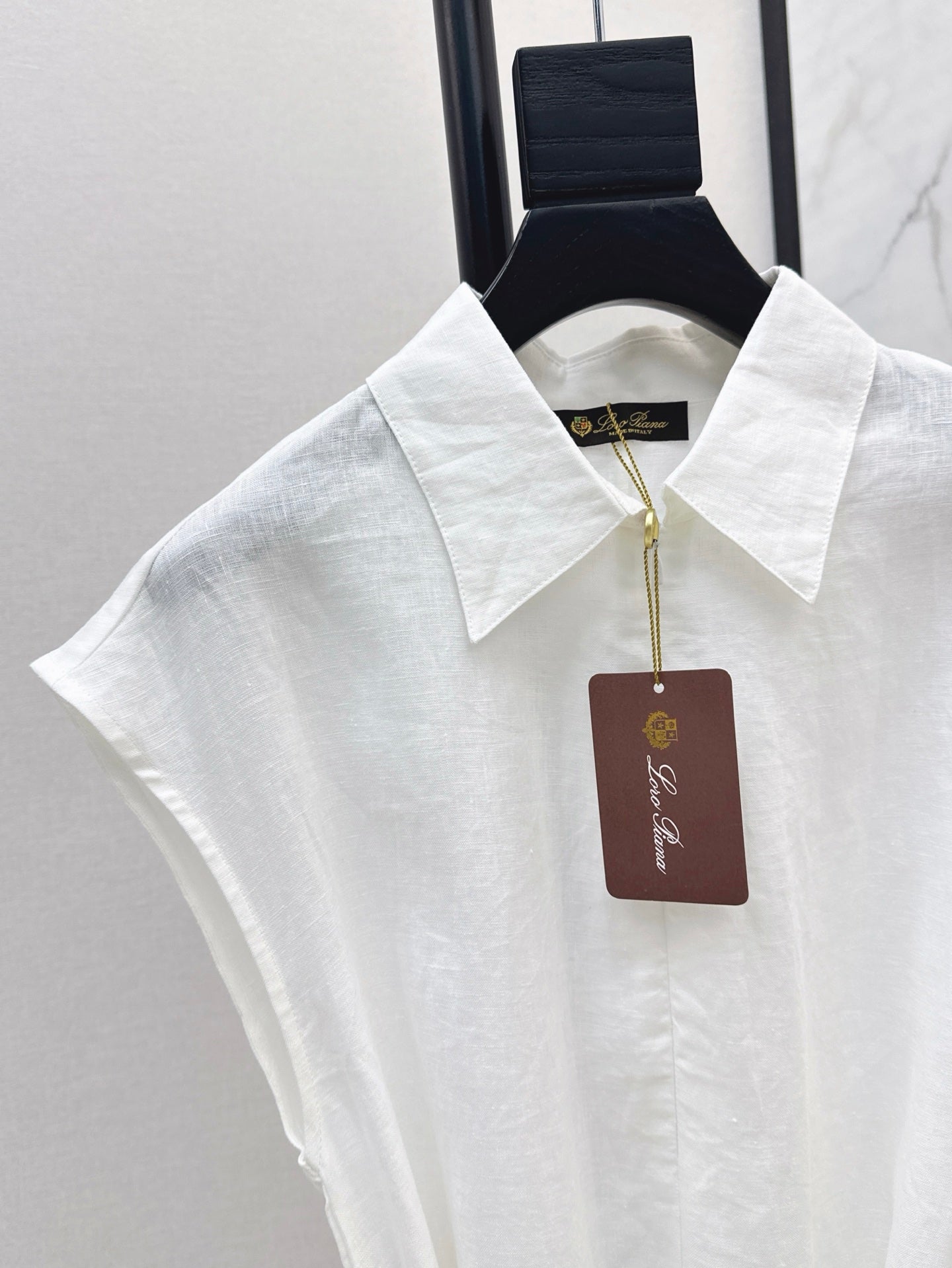 Lor*P 25ss linen tied belt shirt dress