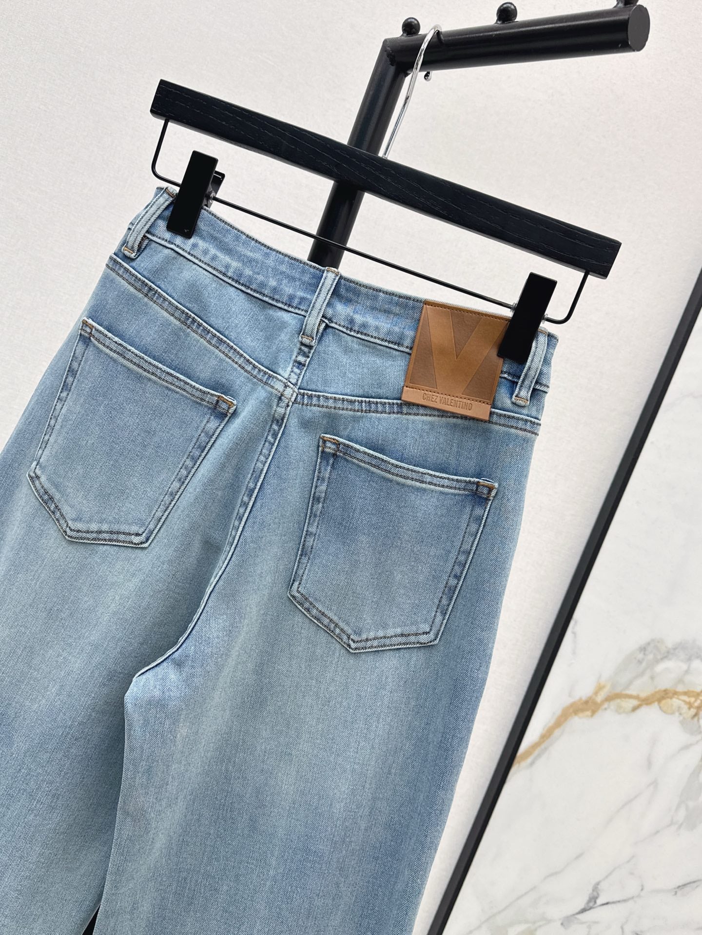 Valen* 25ss straight washed denim straight jeans