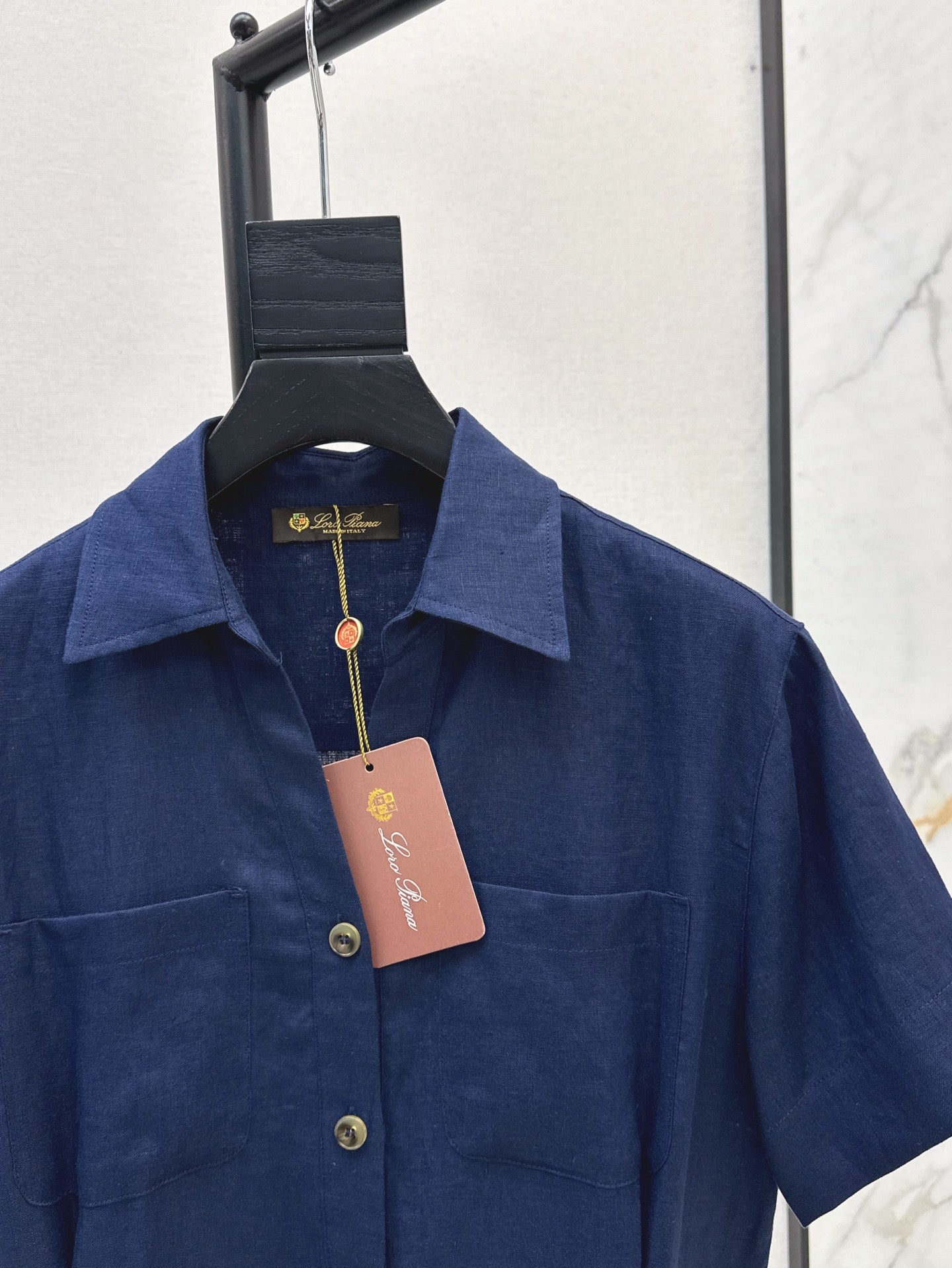 Lor*P 25ss linen belted shirt dress