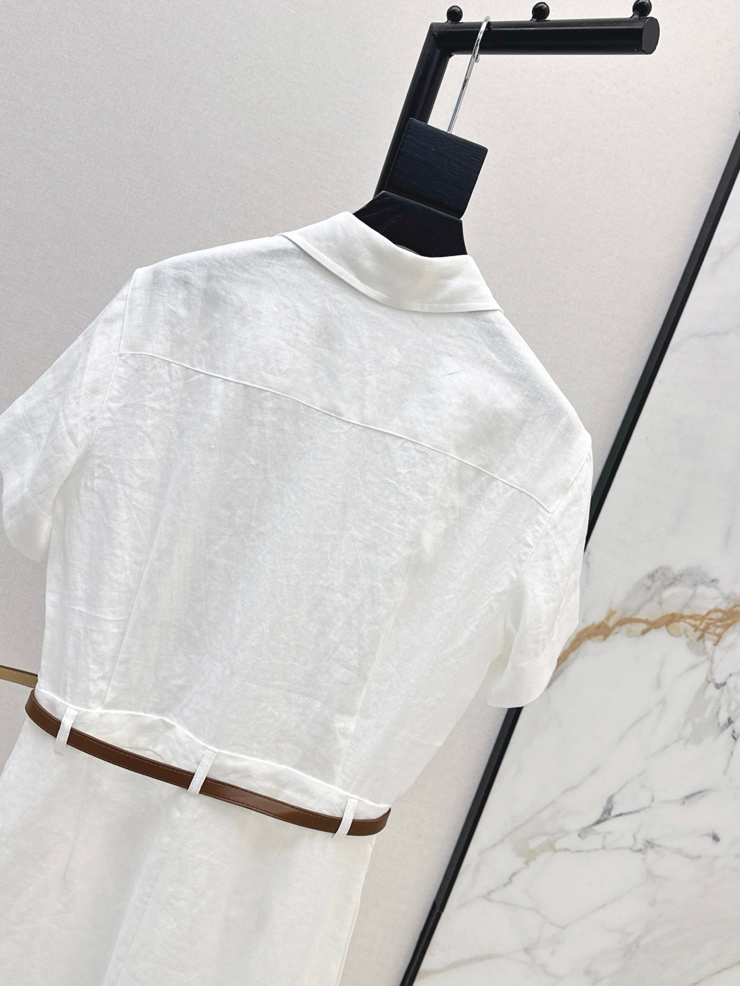 Lor*P 25ss linen belted shirt dress