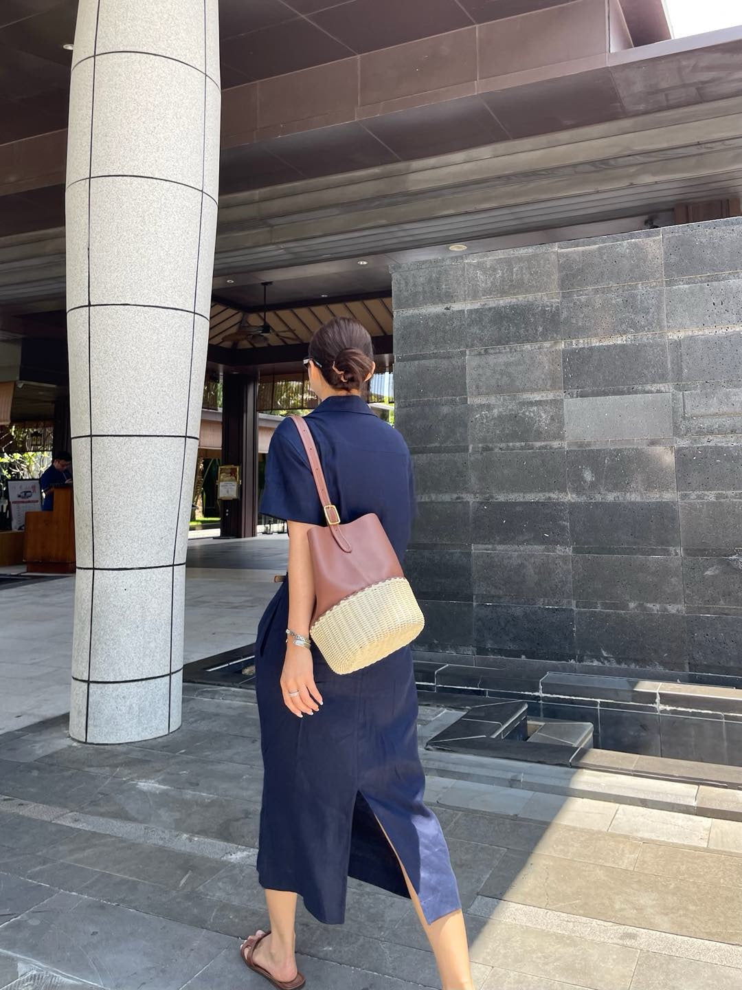 Lor*P 25ss linen belted shirt dress