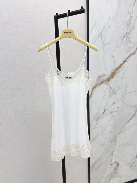 M*u 25ss lace trim mini dress